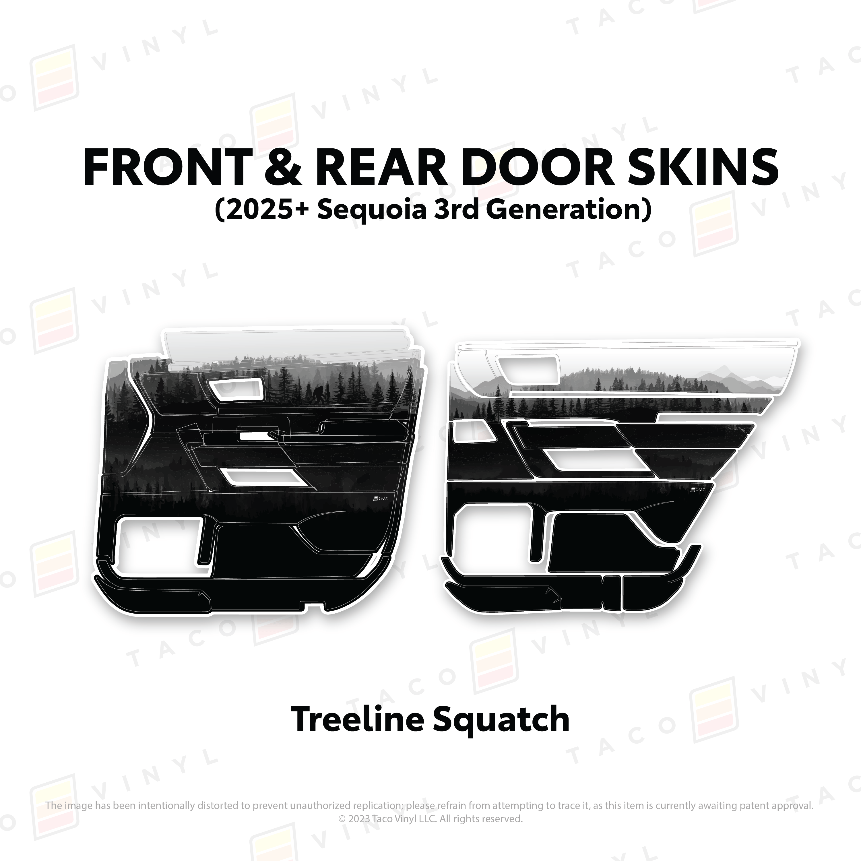 Taco Vinyl Protective Vinyl 2023+ Sequoia Door Skins