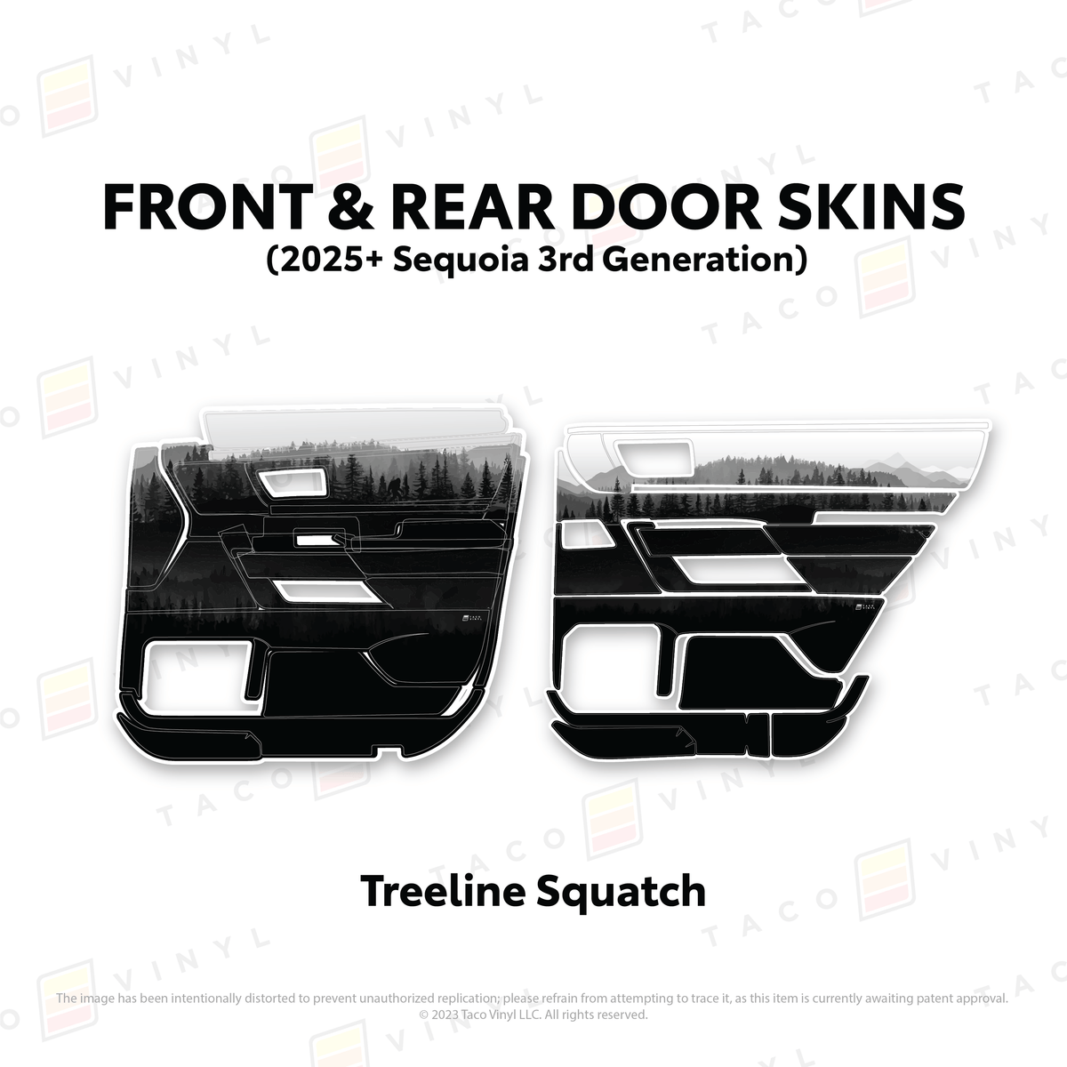 Taco Vinyl Protective Vinyl 2023+ Sequoia Door Skins