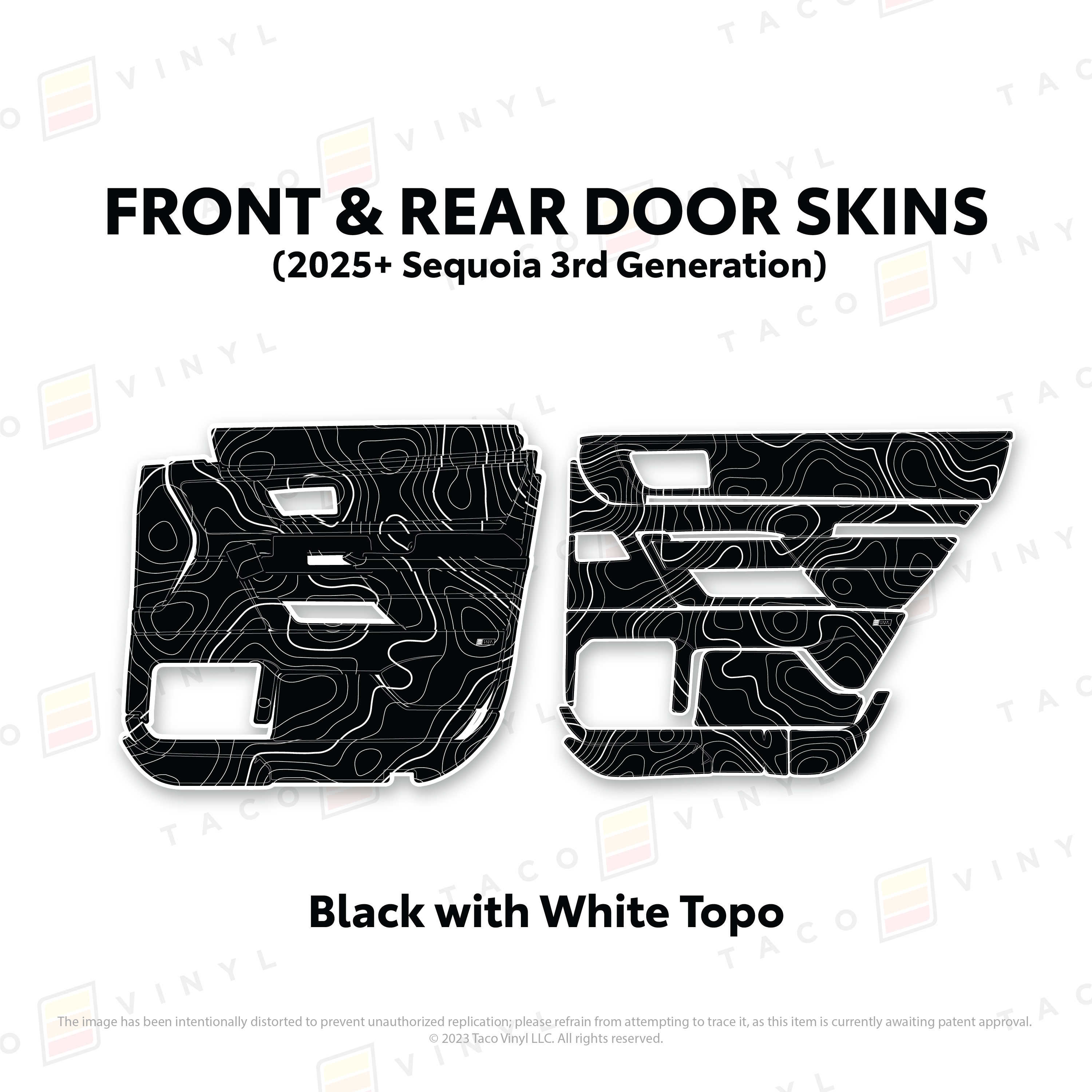 Taco Vinyl Protective Vinyl 2023+ Sequoia Door Skins