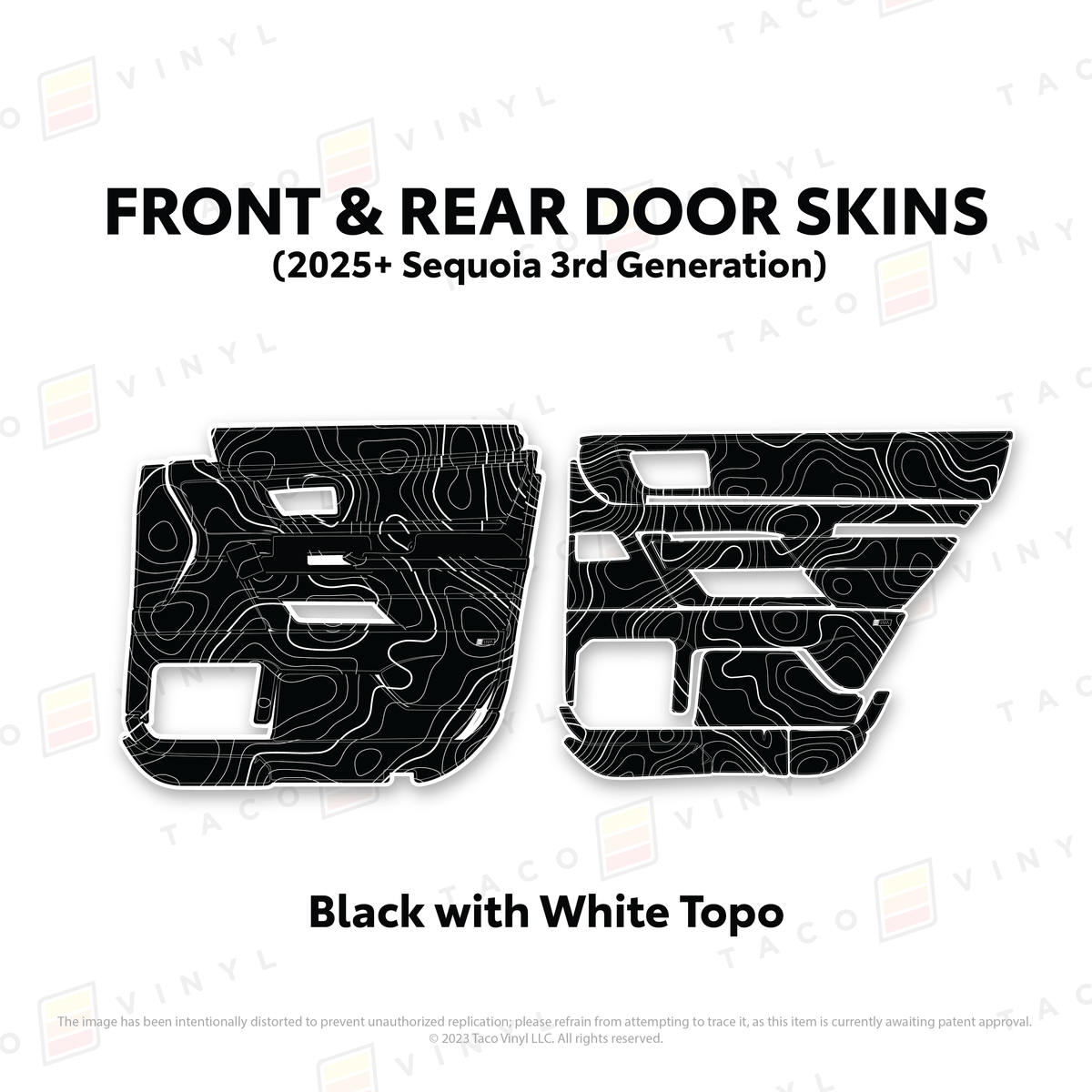 Taco Vinyl Protective Vinyl 2023+ Sequoia Door Skins