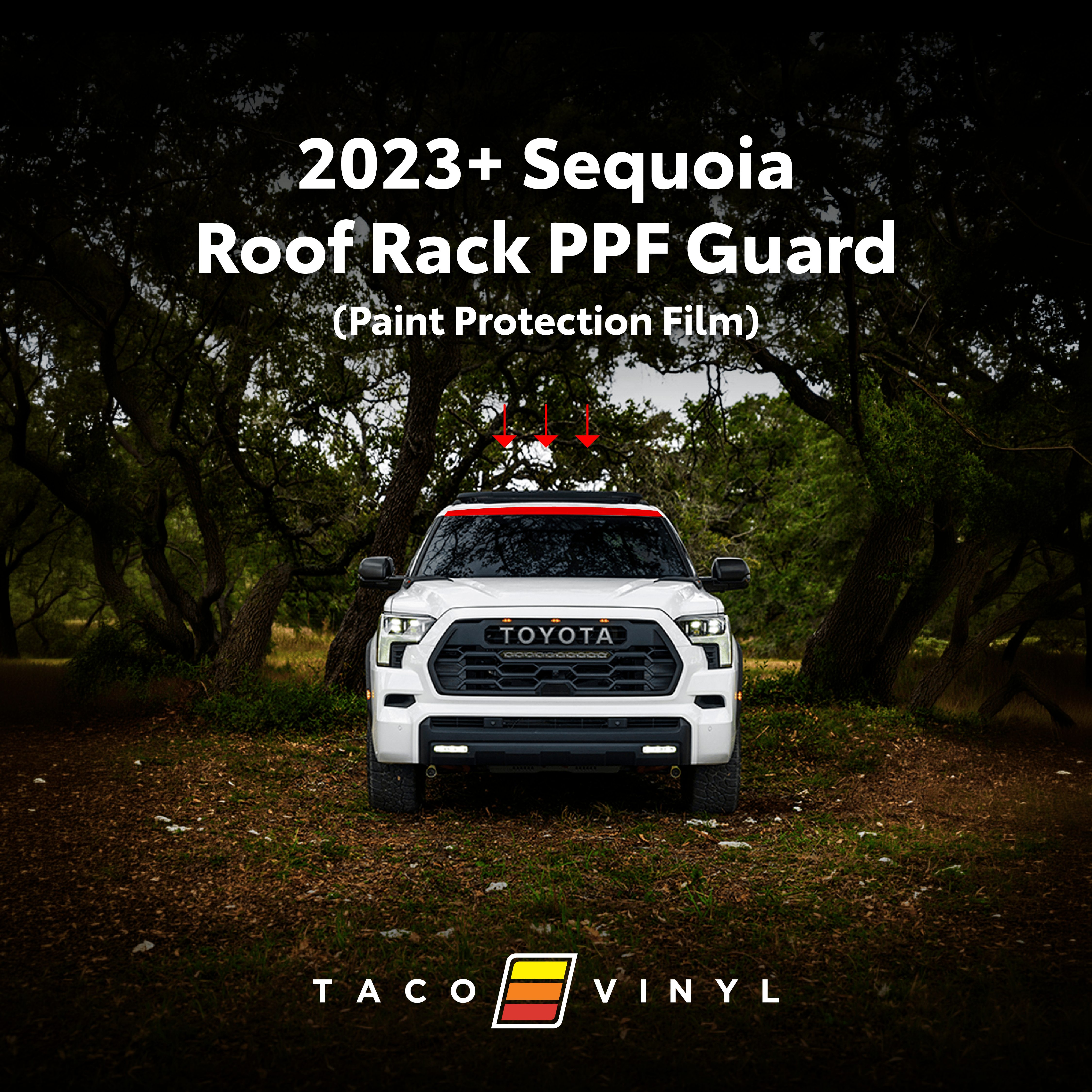 Taco Vinyl Protective Vinyl 2023+ Sequoia PPF Roof Rack Guard