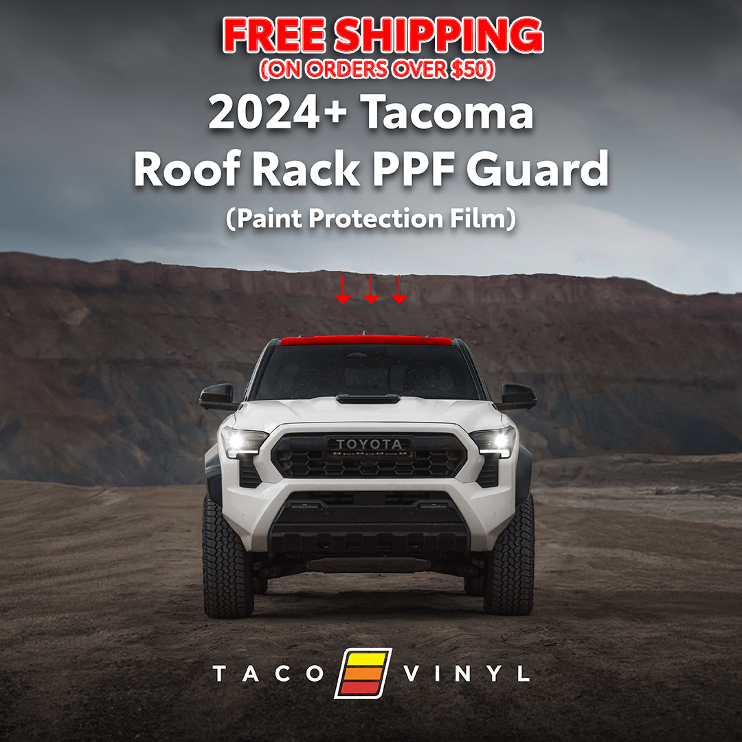 Taco Vinyl Protective Vinyl 2024+ Tacoma PPF Roof Rack Guard