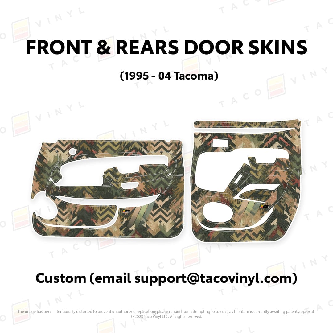 Taco Vinyl Protective Vinyl Front and Rears / Custom (email support@tacovinyl.com) 1995-04 Tacoma Door Skins