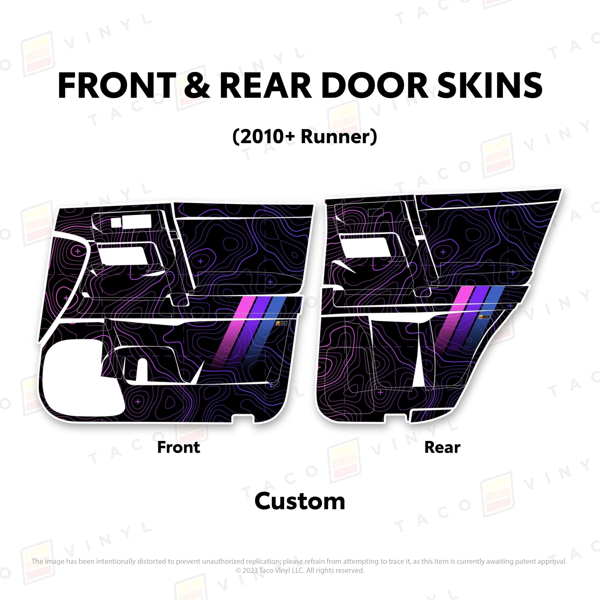 Taco Vinyl Protective Vinyl Front and Rears / Custom (email support@tacovinyl.com) 2010-24 4Runner Door Skins