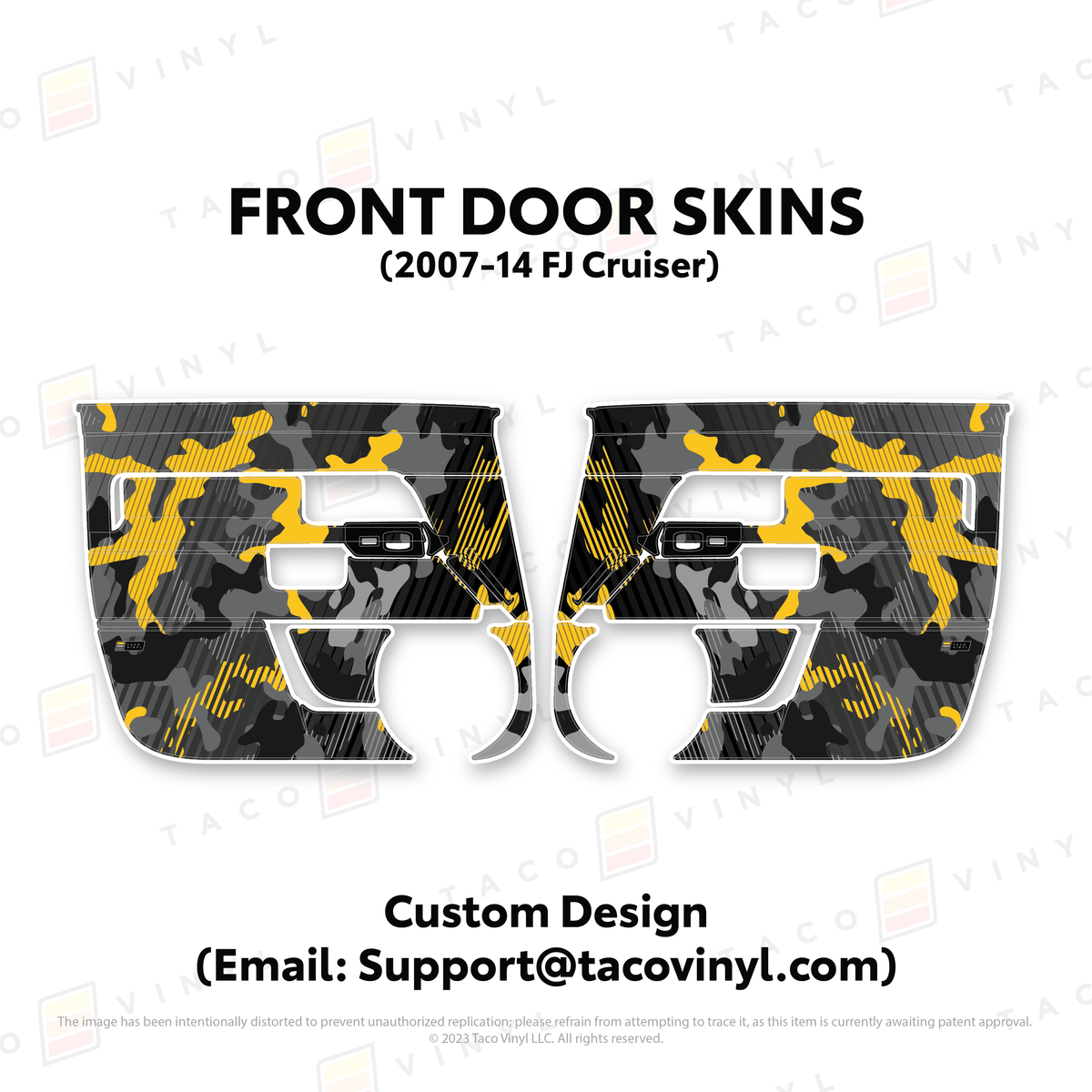 Taco Vinyl Protective Vinyl Front Driver/Passenger / Custom Design (Email: Support@tacovinyl.com) FJ Cruiser Door Skins