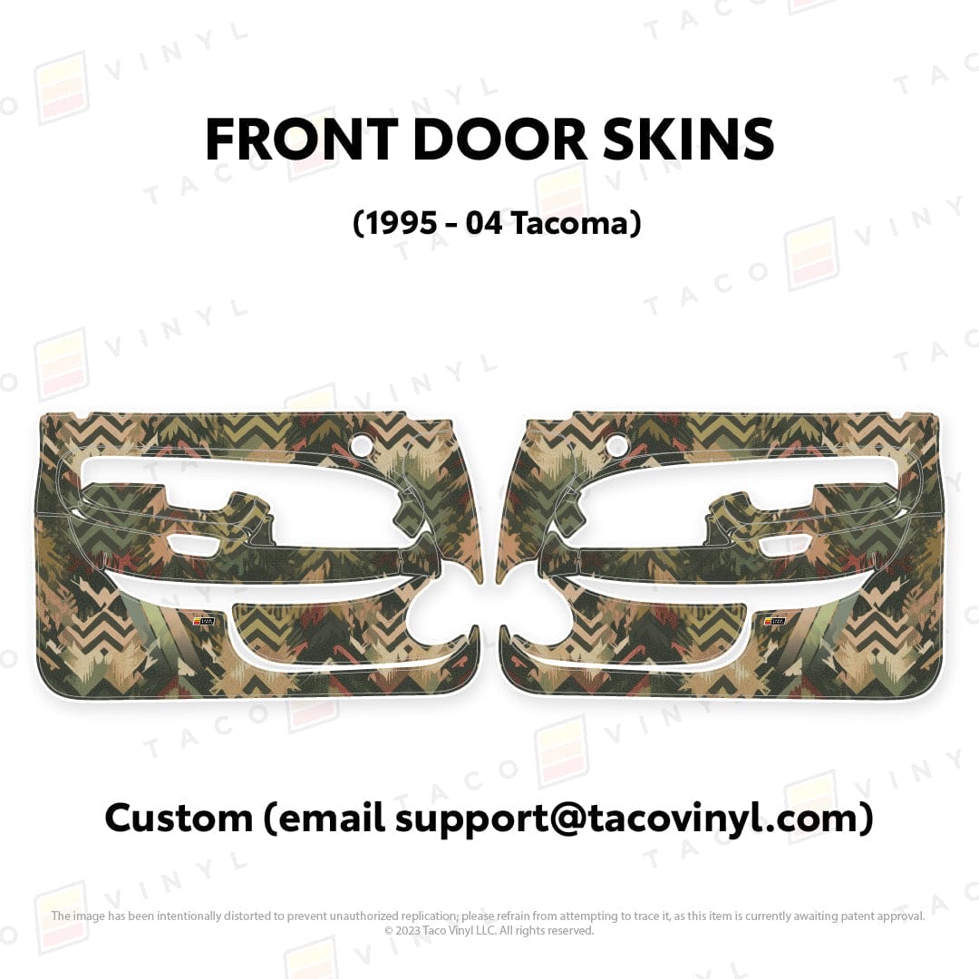 Taco Vinyl Protective Vinyl Front Driver/Passenger / Custom (email support@tacovinyl.com) 1995-04 Tacoma Door Skins