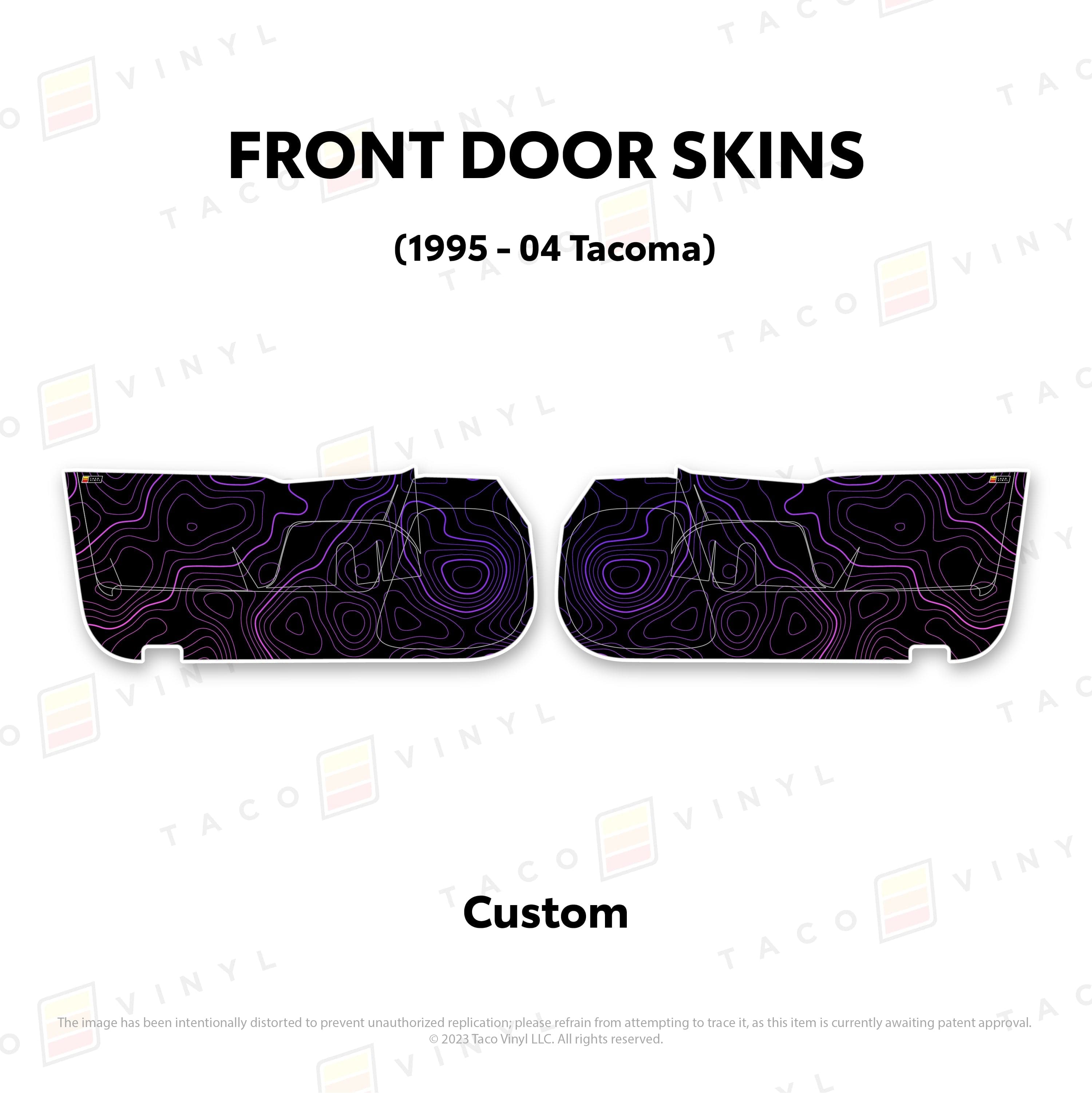 Taco Vinyl Protective Vinyl Front Driver/Passenger / Custom (email support@tacovinyl.com) 2010-24 4Runner Door Skins (Lower Section)