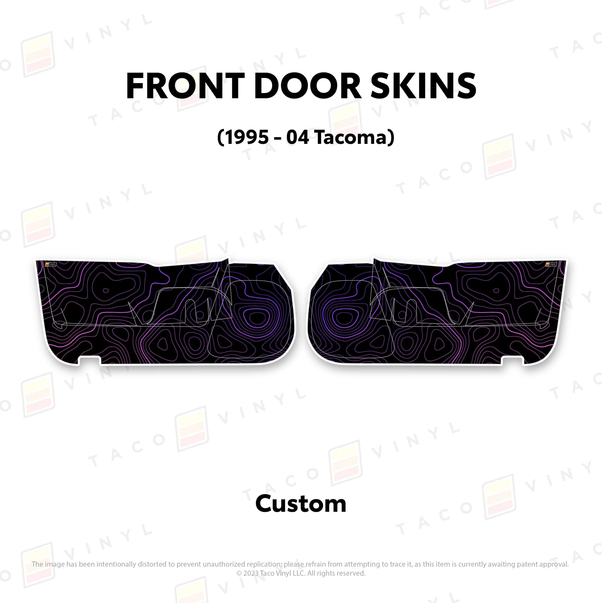 Taco Vinyl Protective Vinyl Front Driver/Passenger / Custom (email support@tacovinyl.com) 2010-24 4Runner Door Skins (Lower Section)