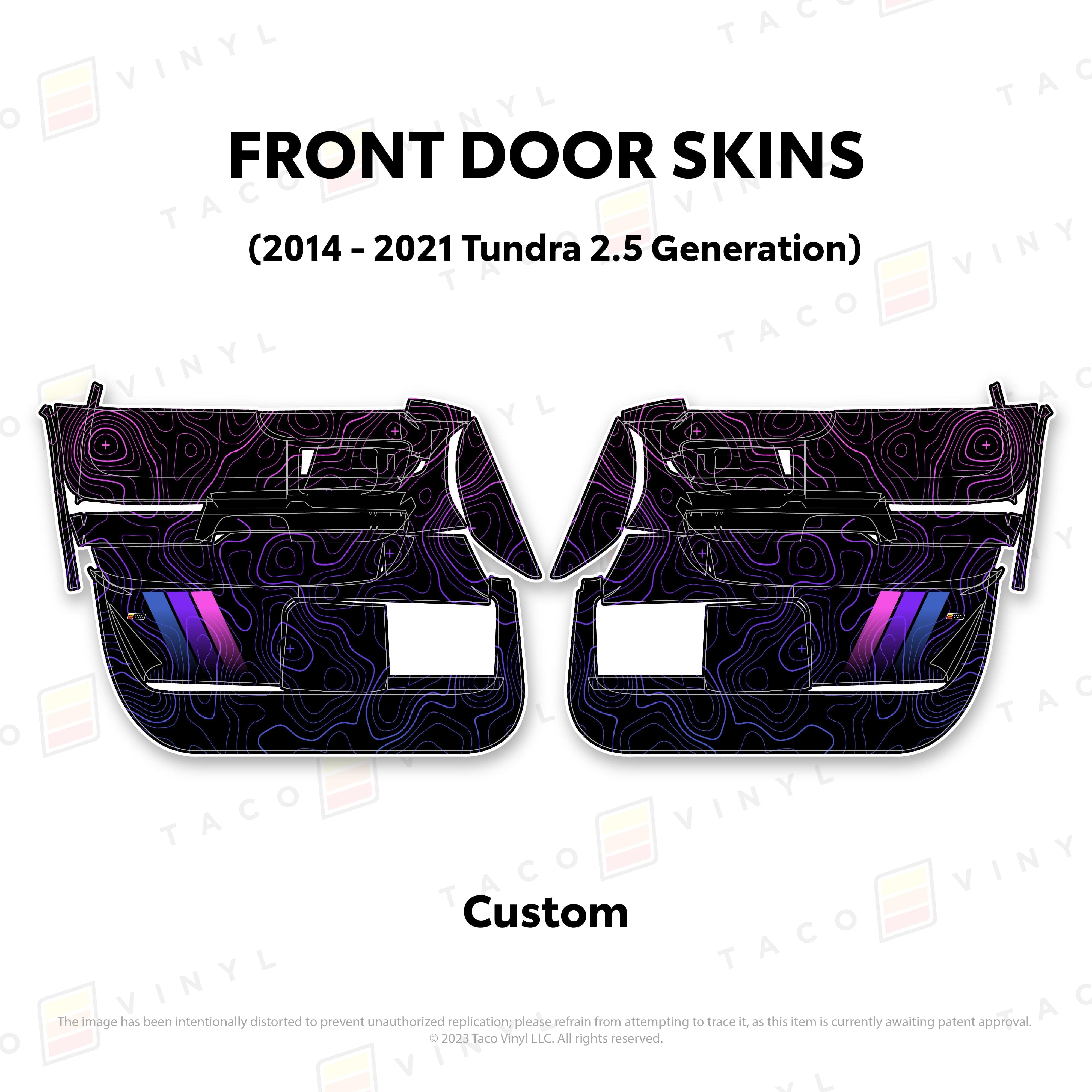 Taco Vinyl Protective Vinyl Front Driver/Passenger / Custom (email support@tacovinyl.com) 2014 - 2021 Tundra Door Skins