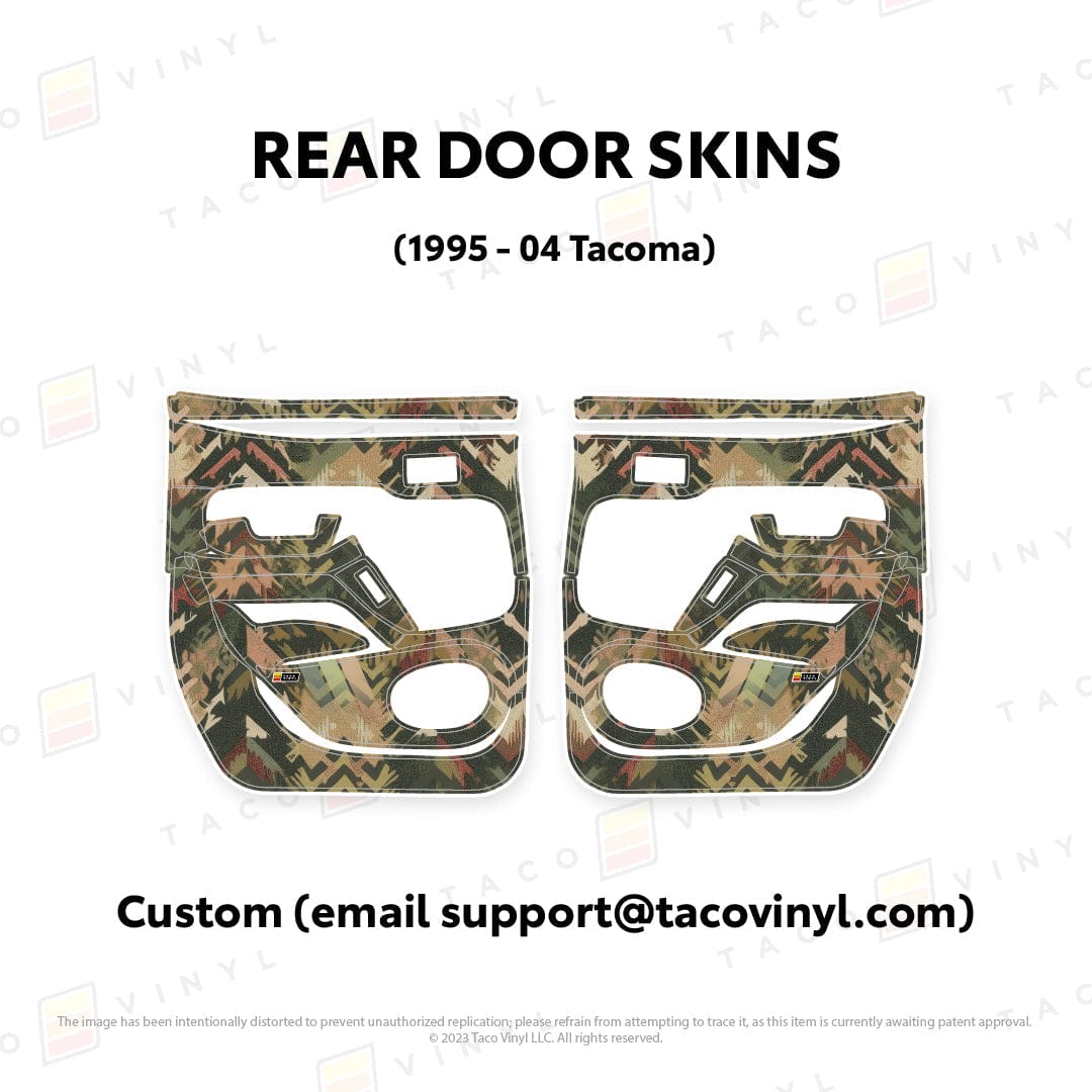 Taco Vinyl Protective Vinyl Rear Driver/Passenger / Custom (email support@tacovinyl.com) 1995-04 Tacoma Door Skins