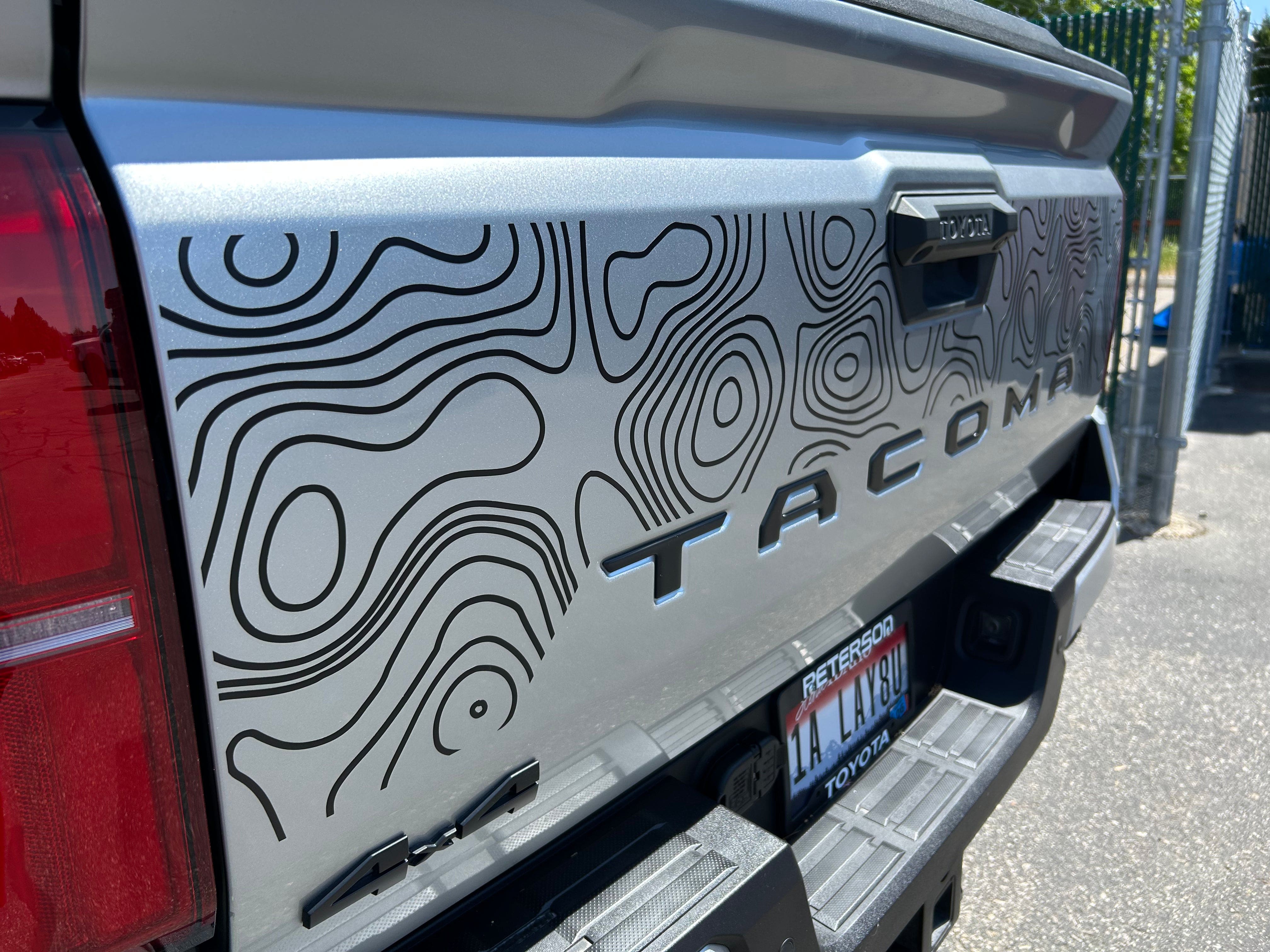 Taco Vinyl Vehicle Decals 2024+ Tacoma Tailgate Topo Decal