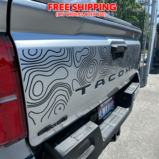 Taco Vinyl Vehicle Decals 2024+ Tacoma Tailgate Topo Decal