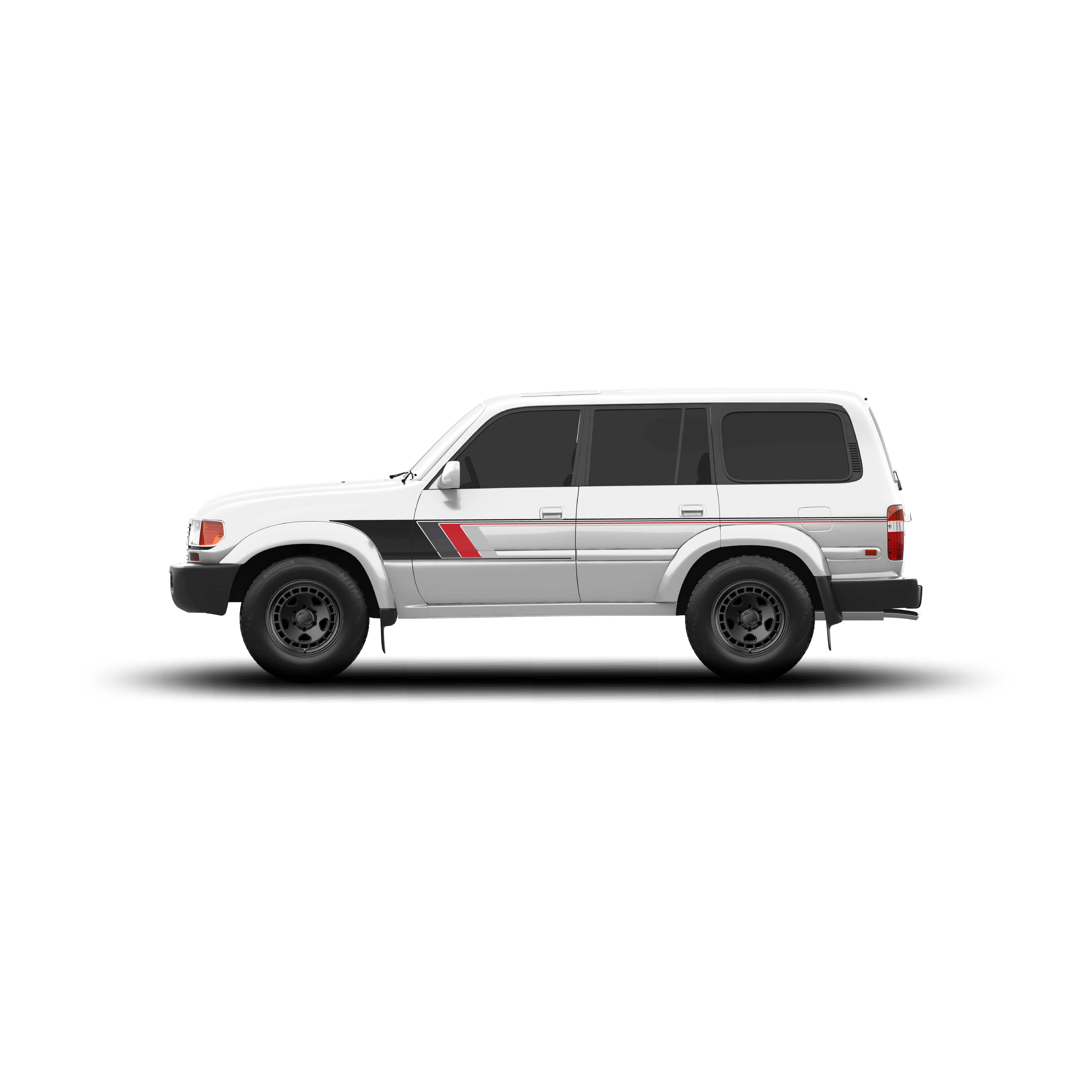 Taco Vinyl Vehicle Decals 80 Series Land Cruiser Checkered Stripe Kit