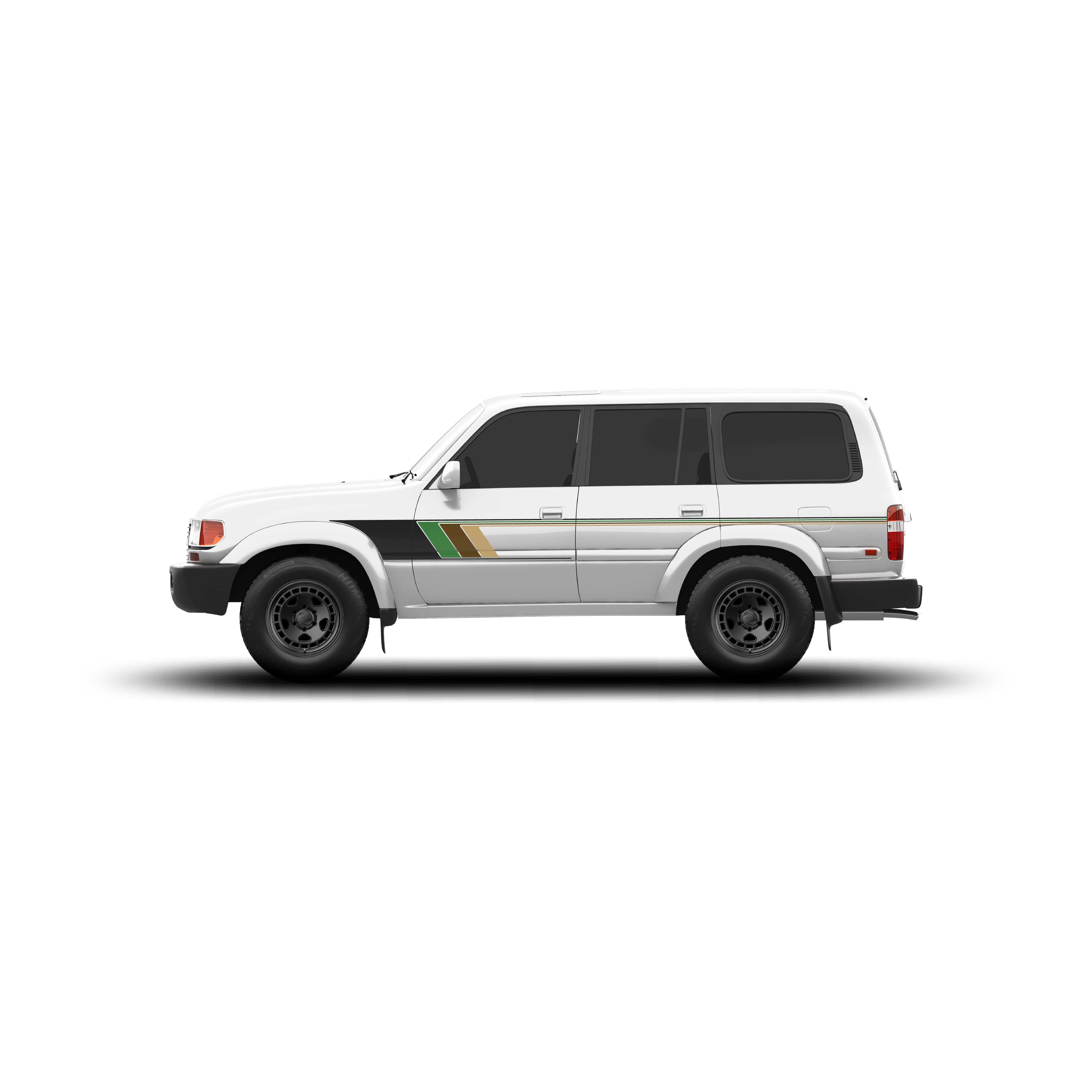 Taco Vinyl Vehicle Decals 80 Series Land Cruiser Checkered Stripe Kit
