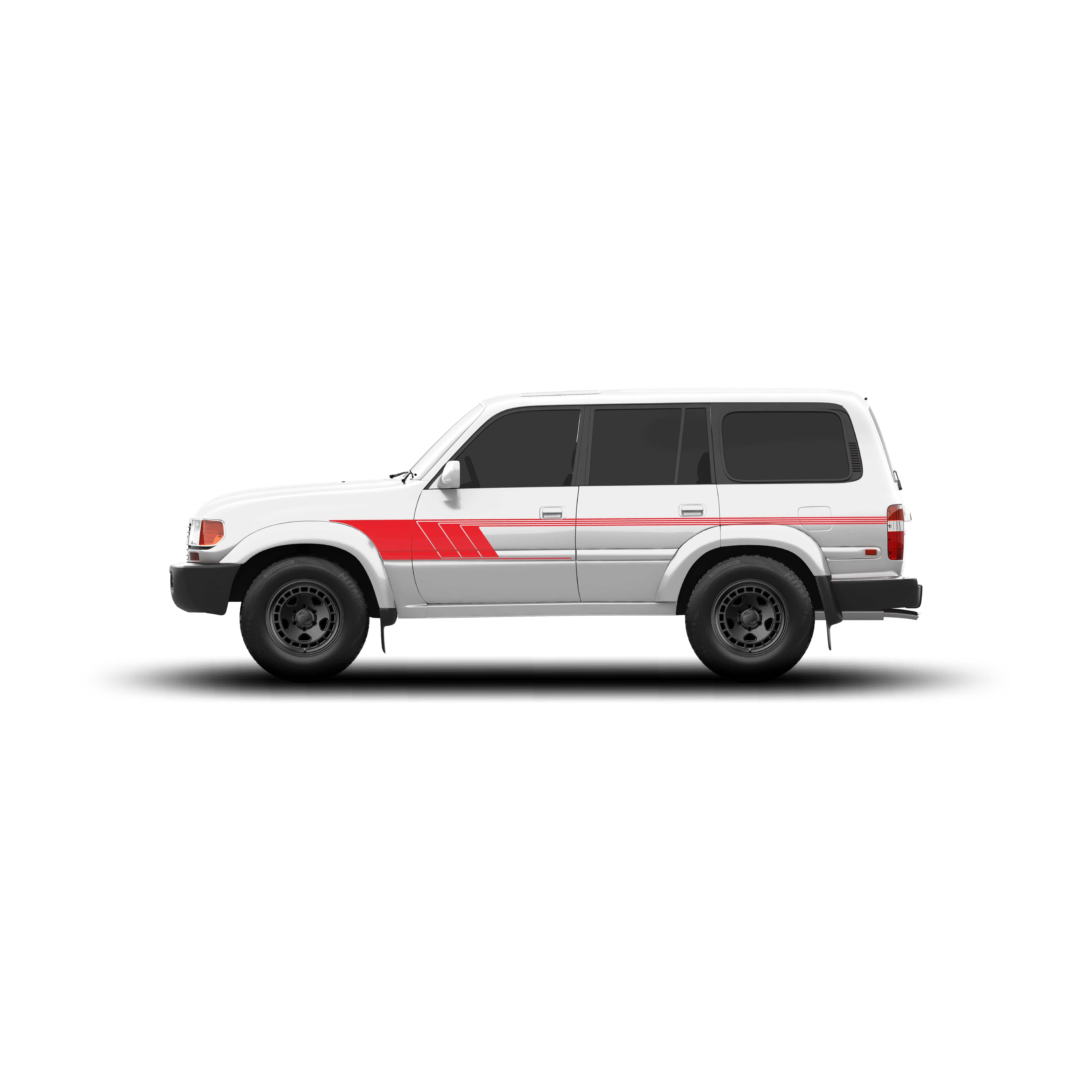 Taco Vinyl Vehicle Decals 80 Series Land Cruiser Checkered Stripe Kit