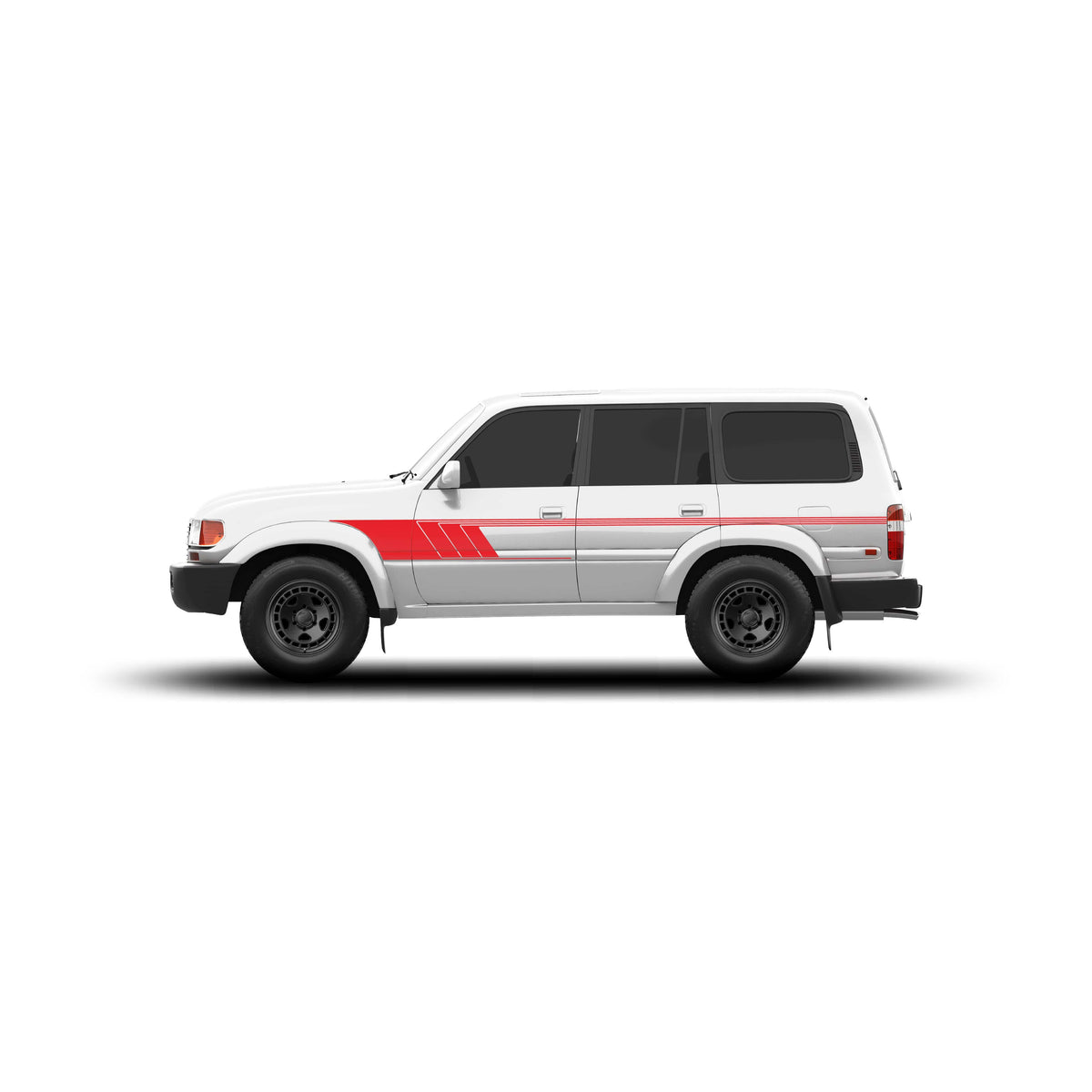 Taco Vinyl Vehicle Decals 80 Series Land Cruiser Checkered Stripe Kit