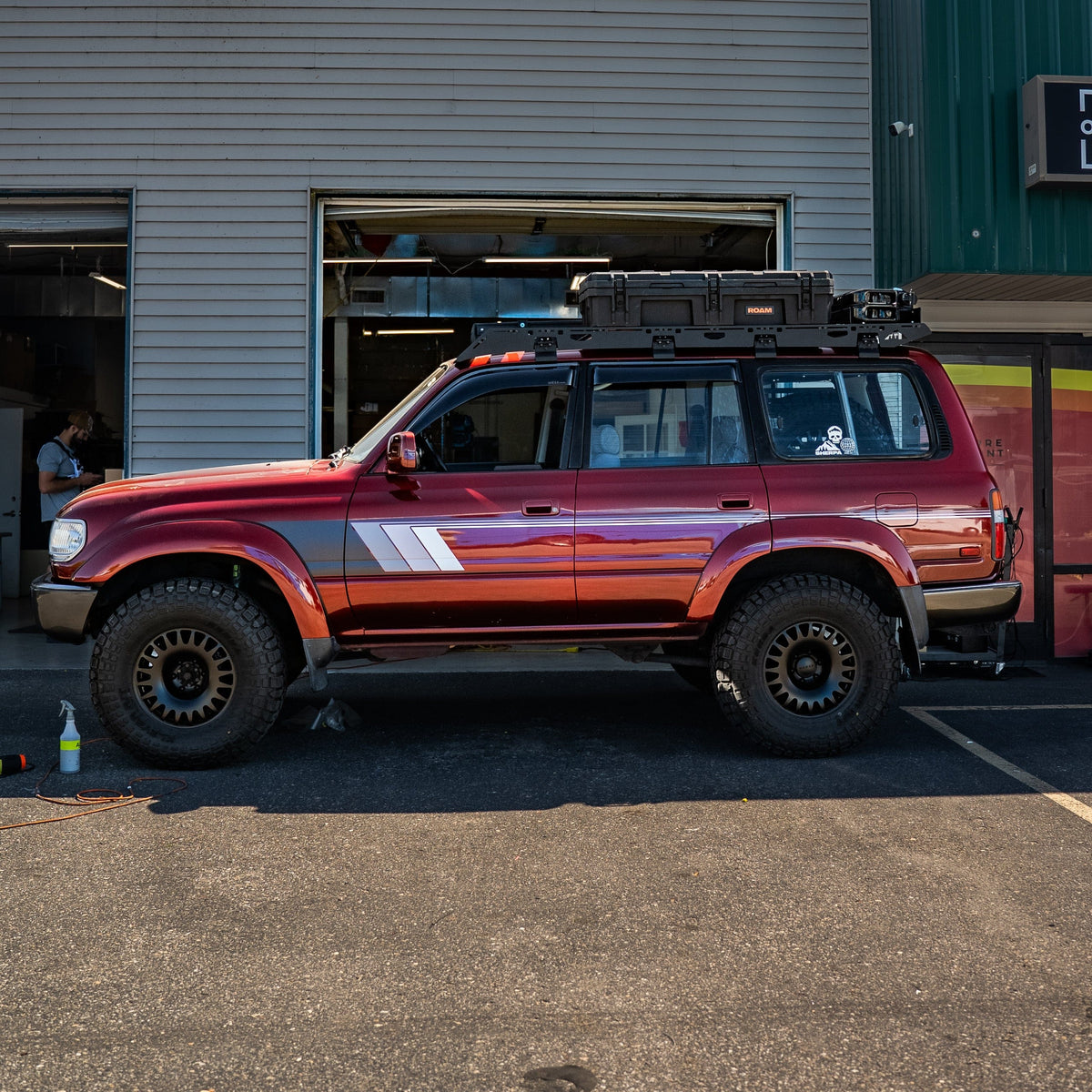 Taco Vinyl Vehicle Decals 80 Series Land Cruiser Checkered Stripe Kit
