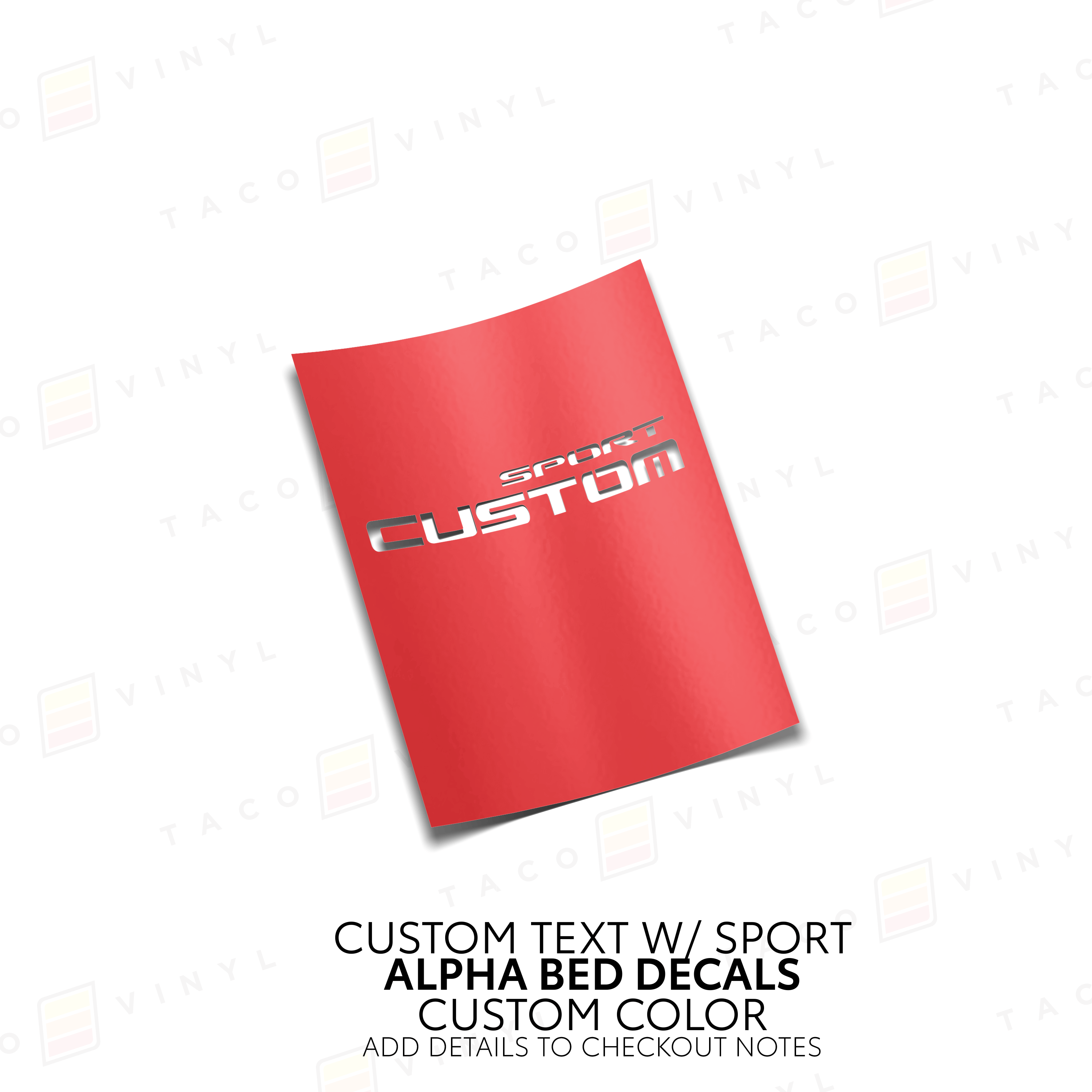 Taco Vinyl Vehicle Decals Alpha Bed Decals