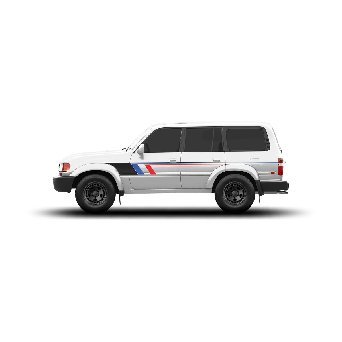 Taco Vinyl Vehicle Decals American Scheme / No Hood Stamp 80 Series Land Cruiser Checkered Stripe Kit