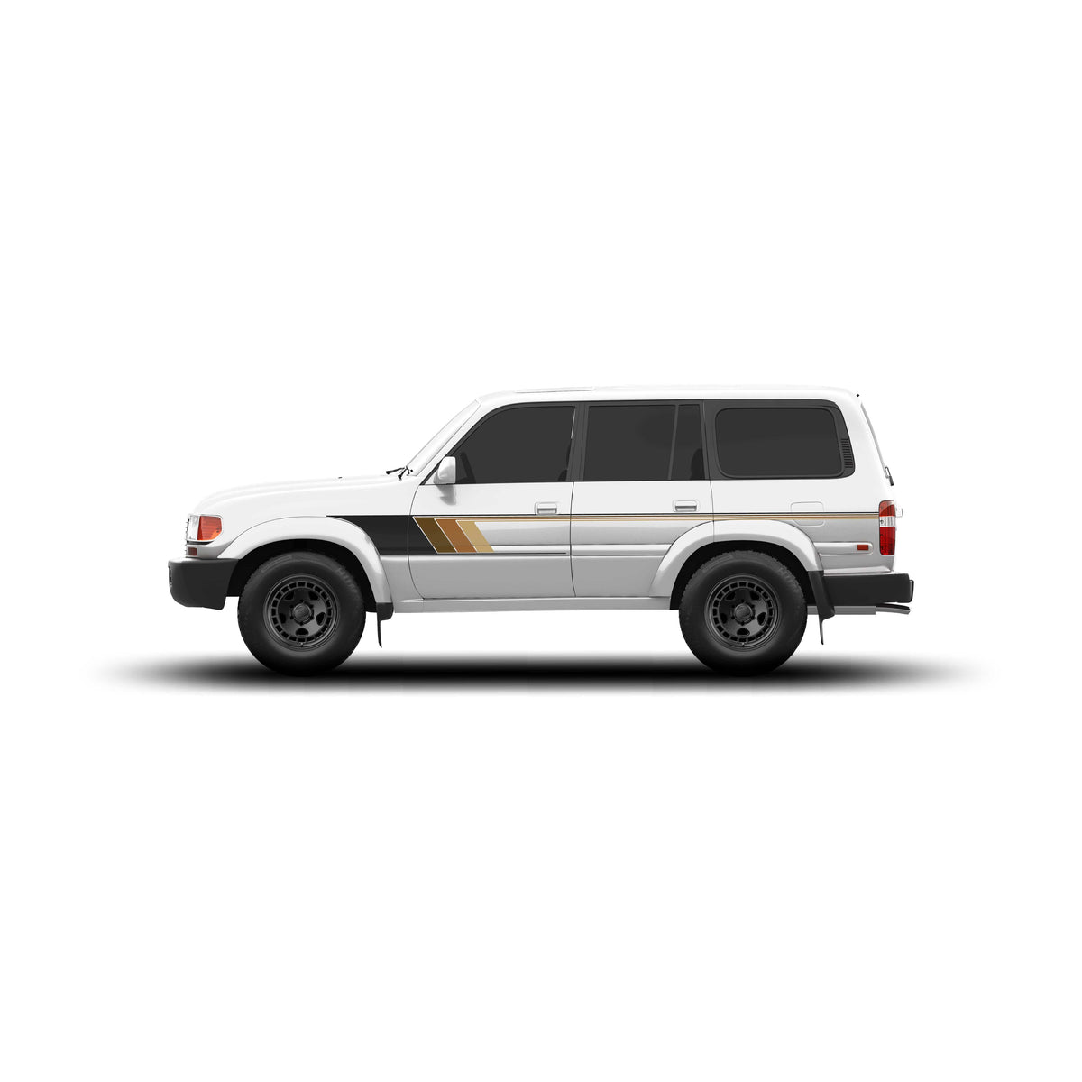Taco Vinyl Vehicle Decals Desert / No Hood Stamp 80 Series Land Cruiser Checkered Stripe Kit