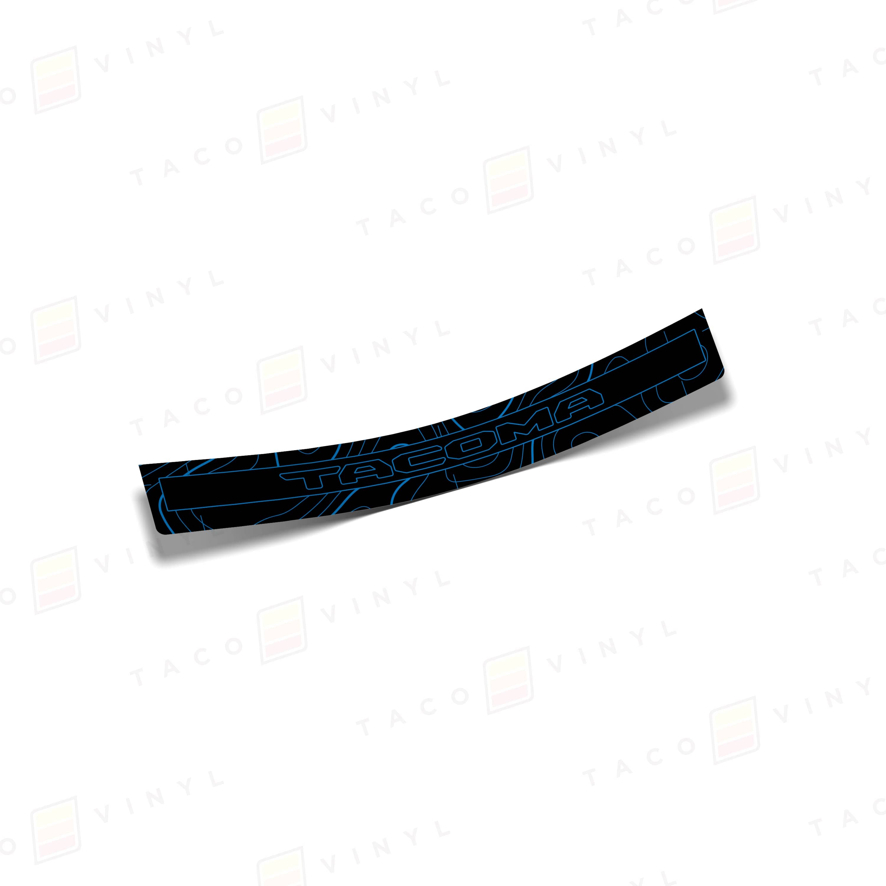 Taco Vinyl Vehicle Decals Front Doors / Blue Topo 2016-23 Tacoma Door Sill Guards
