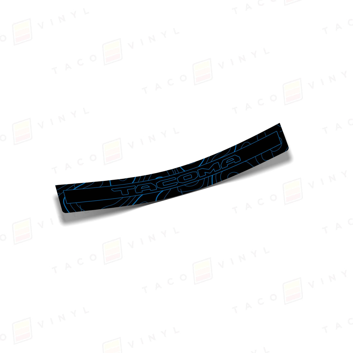 Taco Vinyl Vehicle Decals Front Doors / Blue Topo 2016-23 Tacoma Door Sill Guards