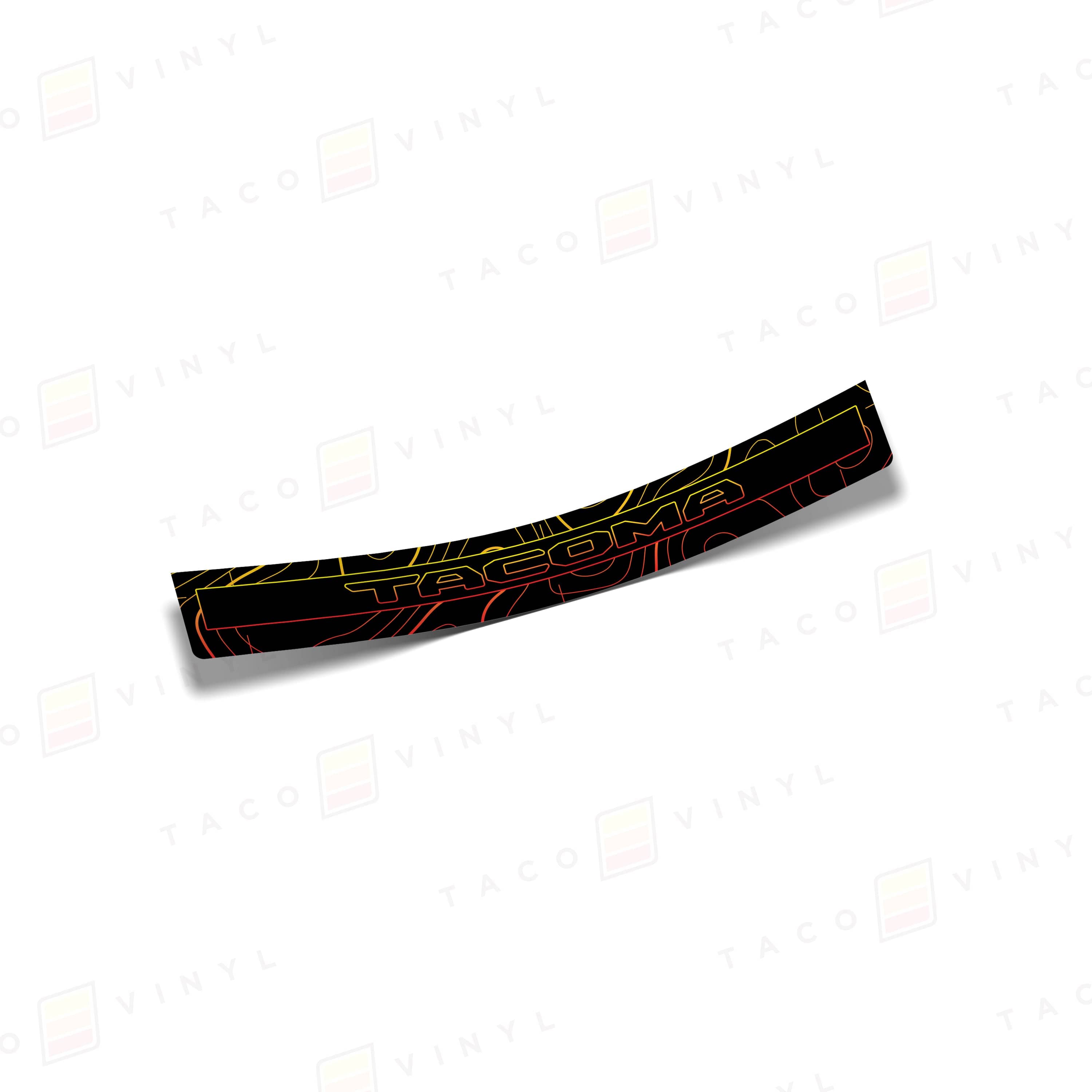 Taco Vinyl Vehicle Decals Front Doors / Classic Topo 2016-23 Tacoma Door Sill Guards