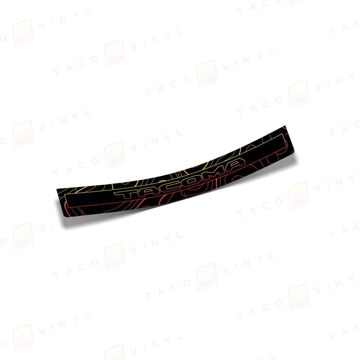 Taco Vinyl Vehicle Decals Front Doors / Classic Topo 2016-23 Tacoma Door Sill Guards