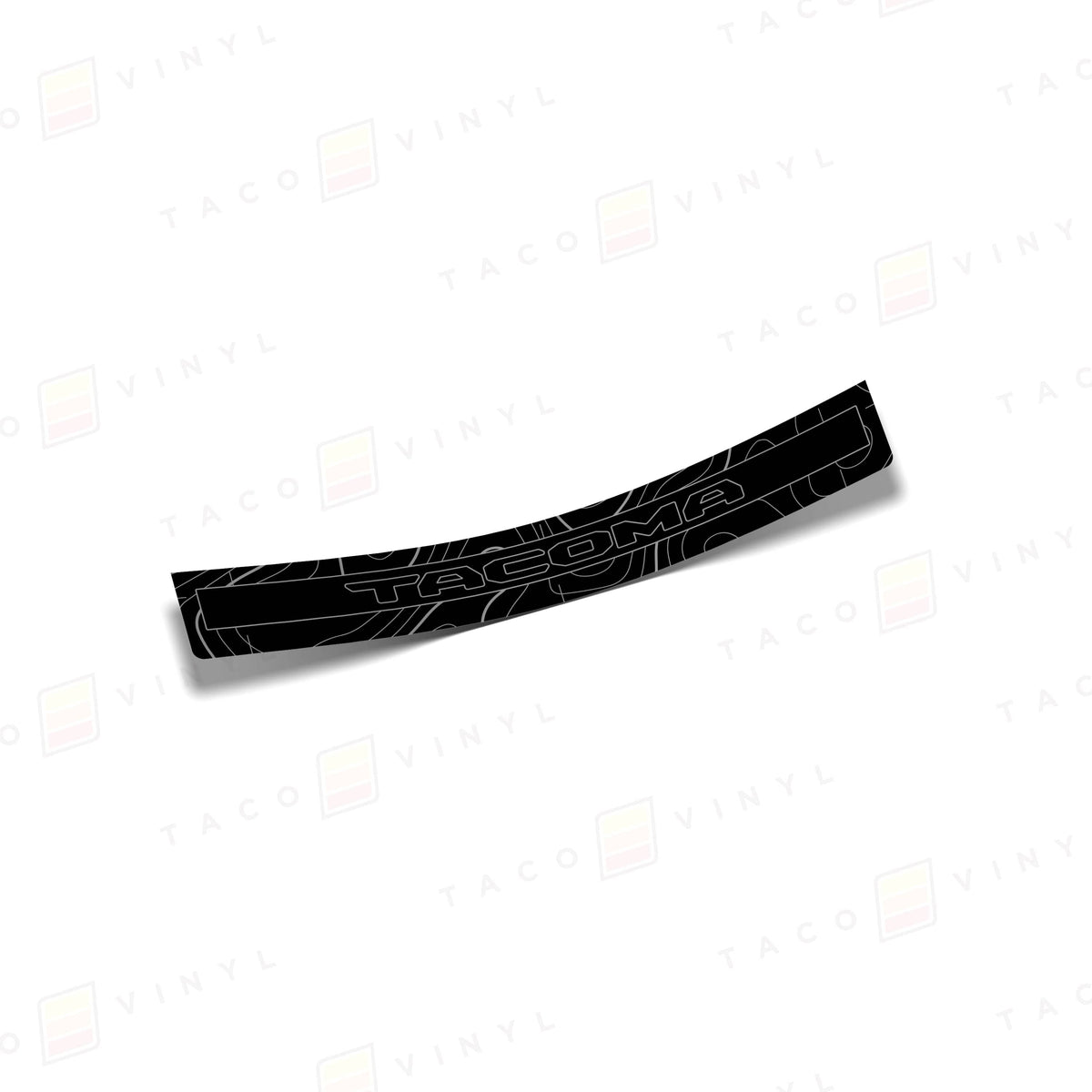 Taco Vinyl Vehicle Decals Front Doors / Gray Topo 2016-23 Tacoma Door Sill Guards