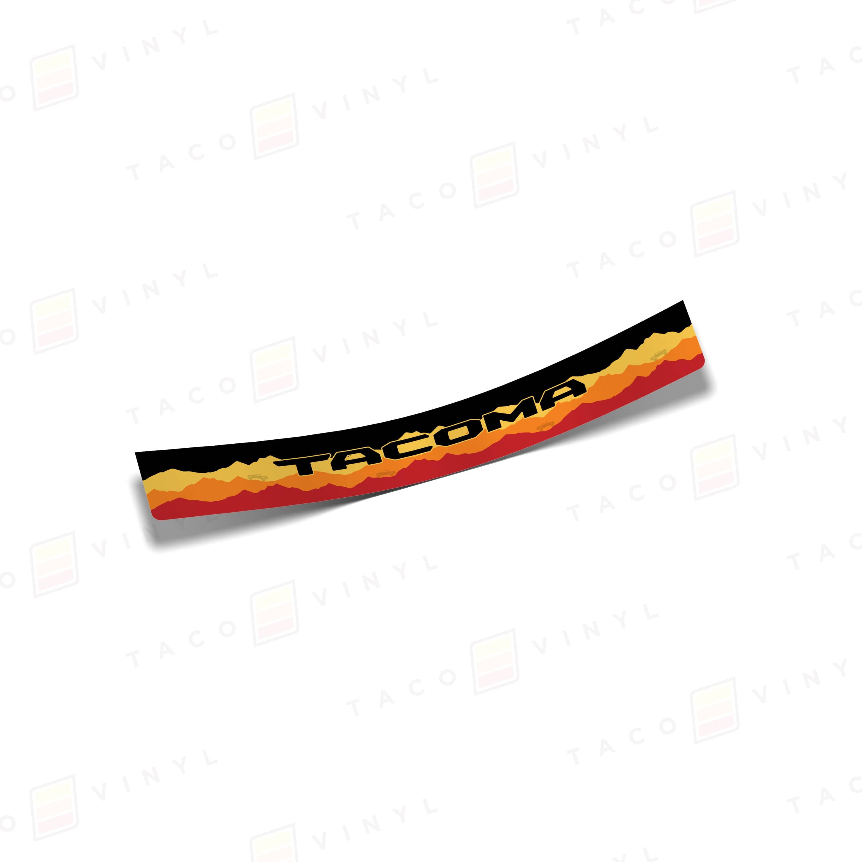 Taco Vinyl Vehicle Decals Front Doors / Heritage Mountains 2016-23 Tacoma Door Sill Guards