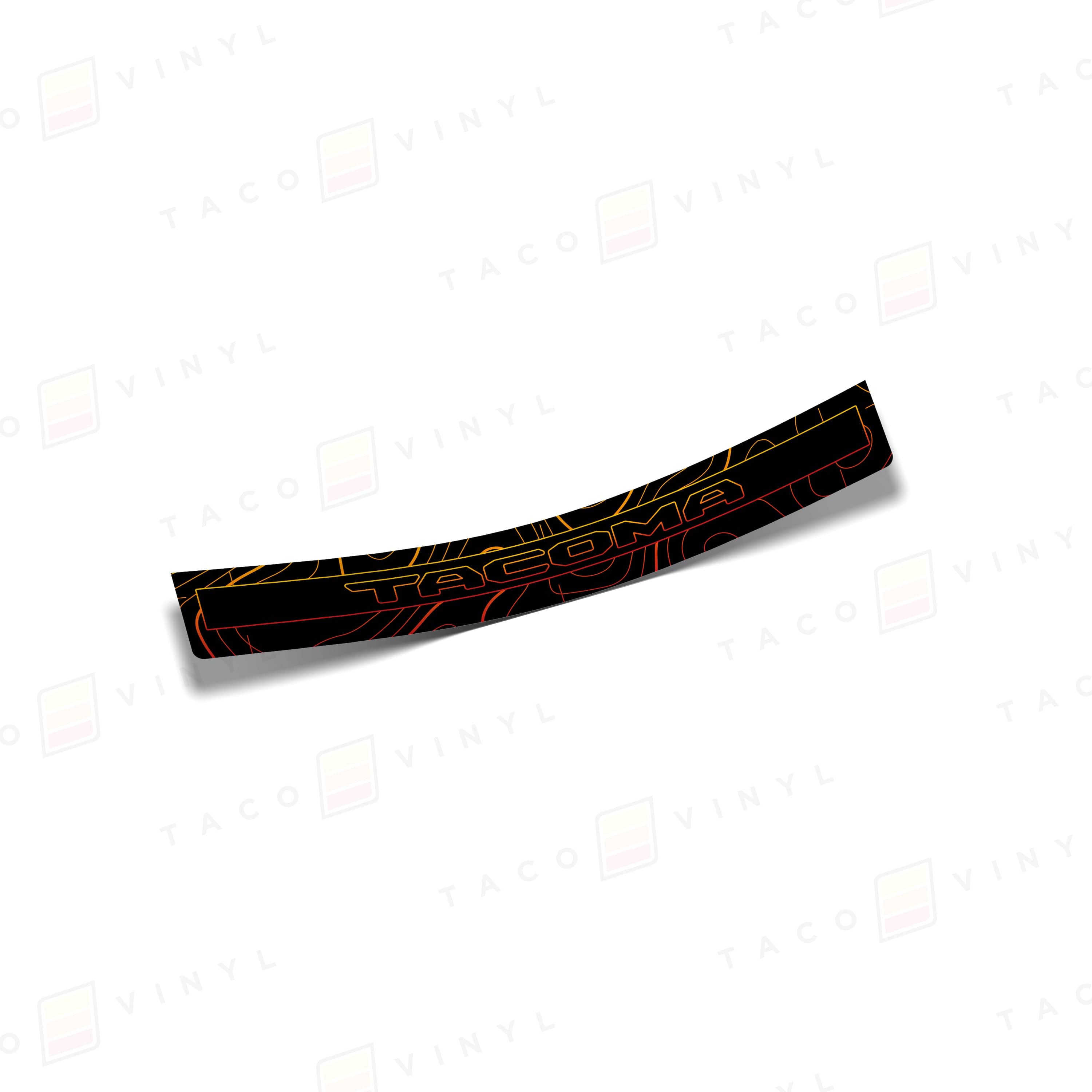 Taco Vinyl Vehicle Decals Front Doors / Heritage Topo 2016-23 Tacoma Door Sill Guards