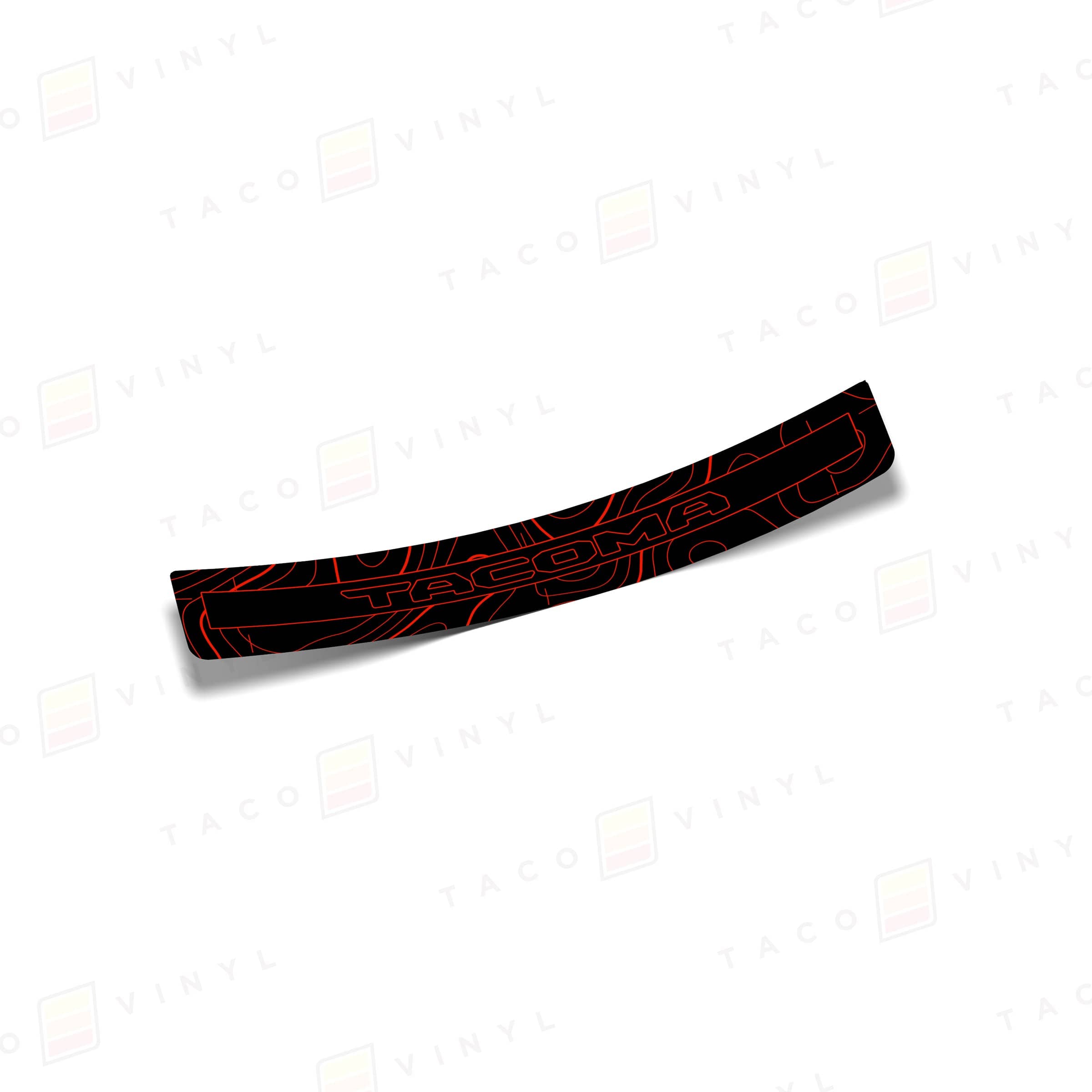 Taco Vinyl Vehicle Decals Front Doors / Red Topo 2016-23 Tacoma Door Sill Guards
