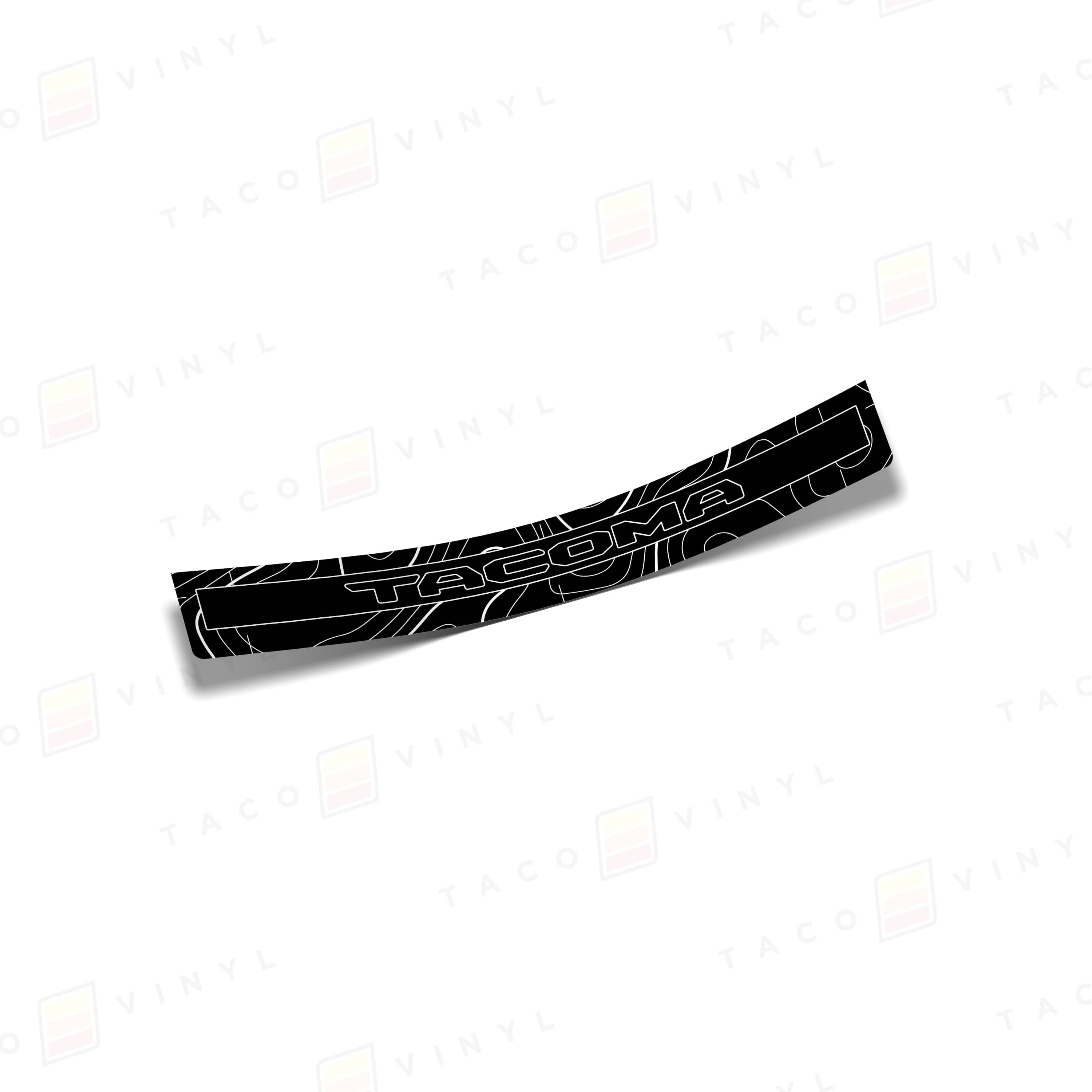 Taco Vinyl Vehicle Decals Front Doors / White Topo 2016-23 Tacoma Door Sill Guards