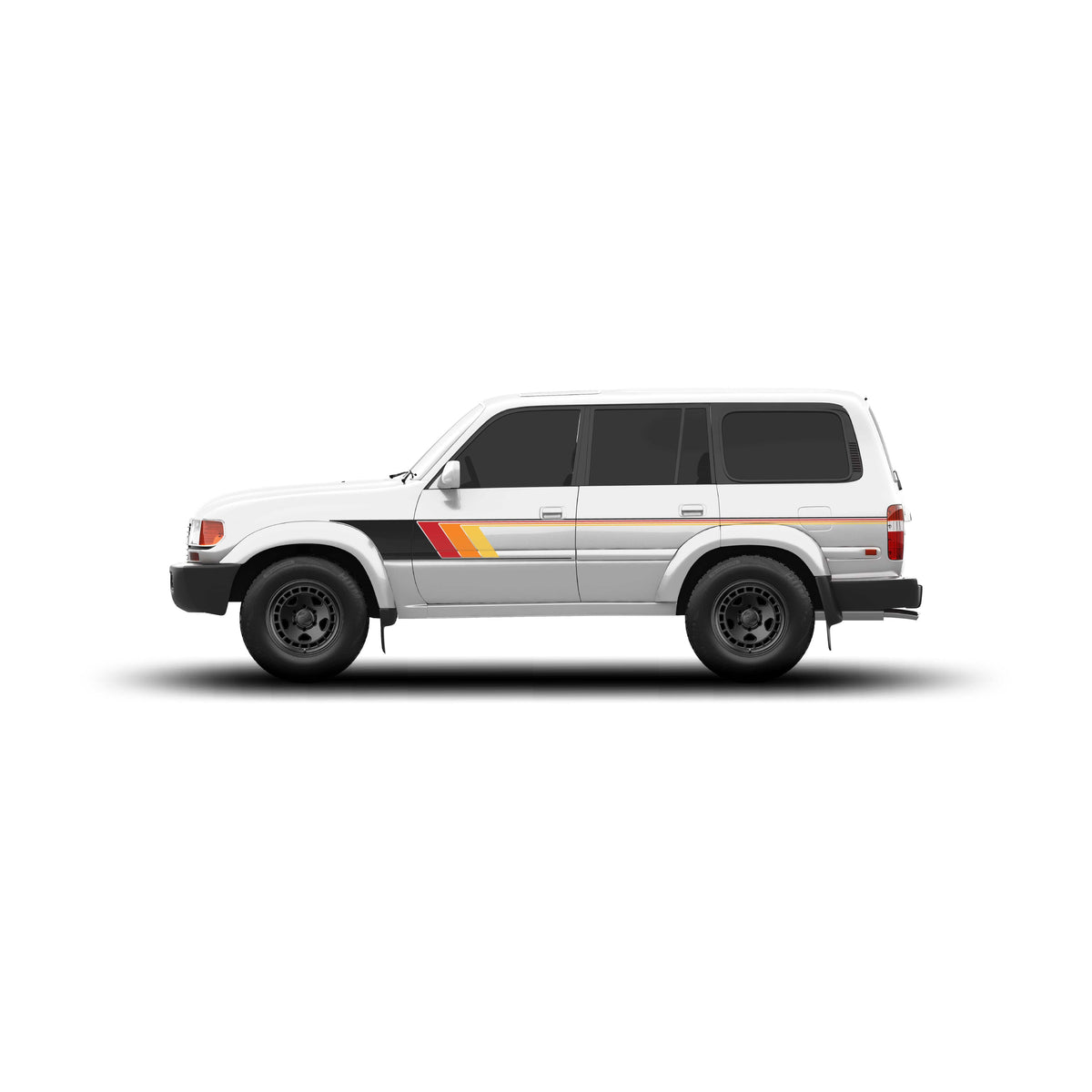 Taco Vinyl Vehicle Decals Heritage Scheme / No Hood Stamp 80 Series Land Cruiser Checkered Stripe Kit