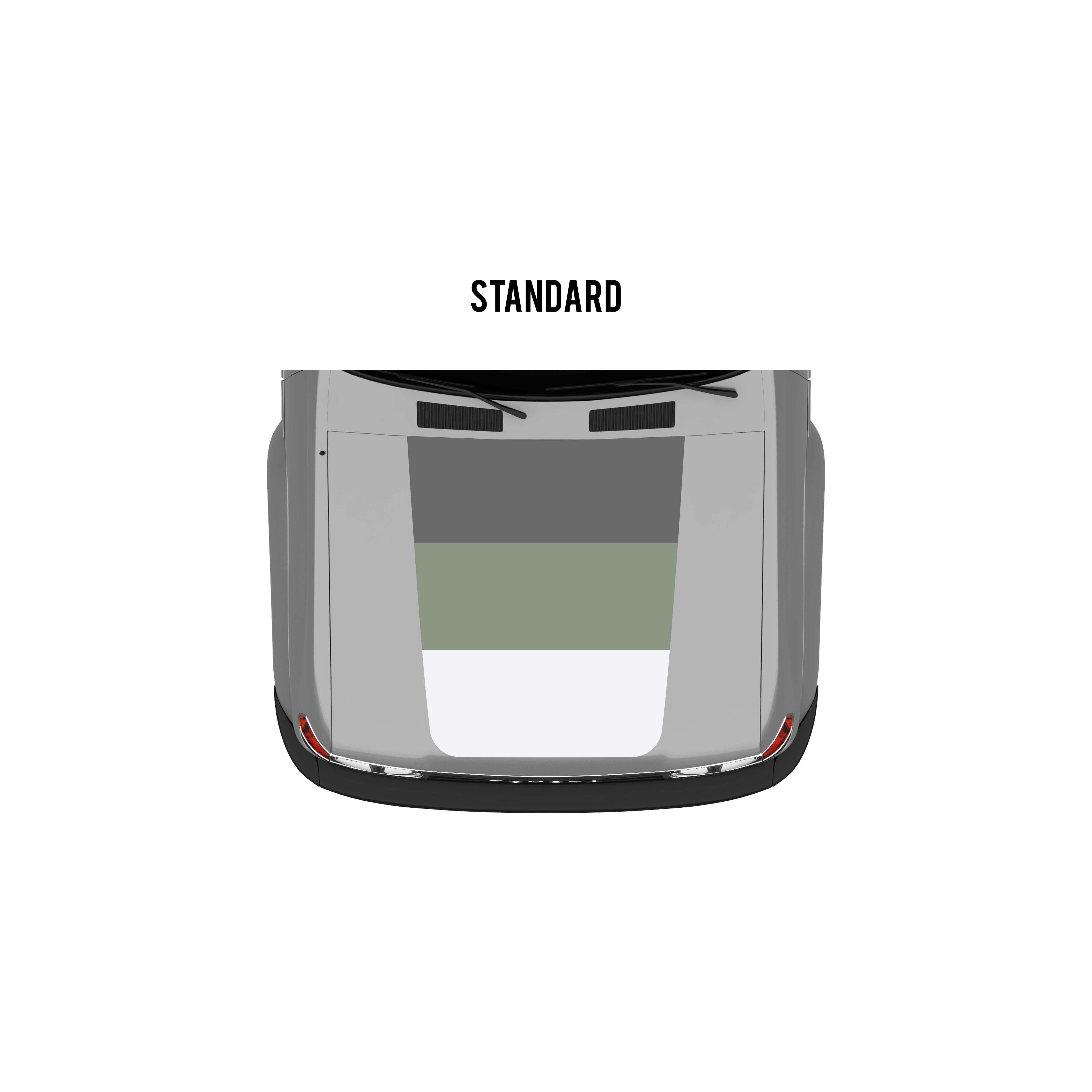 Taco Vinyl Vehicle Decals Lunar Rock / Standard Hood Stamp 80 Series Land Cruiser Checkered Stripe Kit
