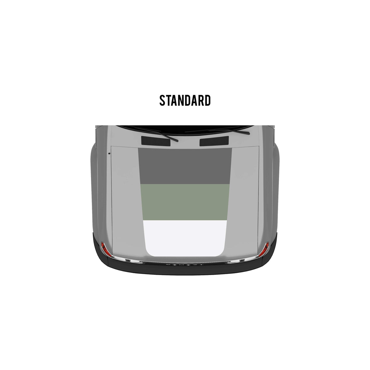 Taco Vinyl Vehicle Decals Lunar Rock / Standard Hood Stamp 80 Series Land Cruiser Checkered Stripe Kit