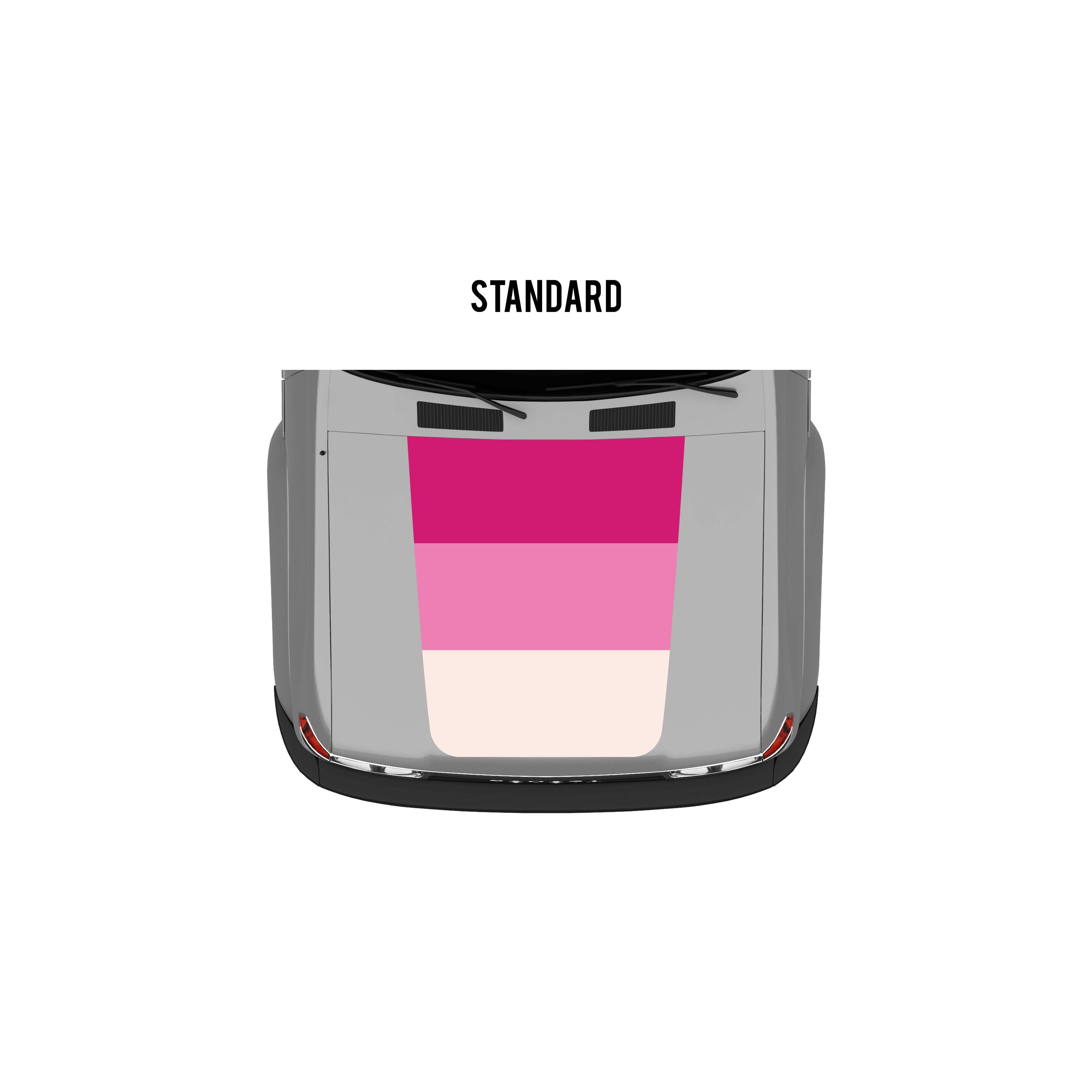 Taco Vinyl Vehicle Decals Pink / Standard Hood Stamp 80 Series Land Cruiser Checkered Stripe Kit