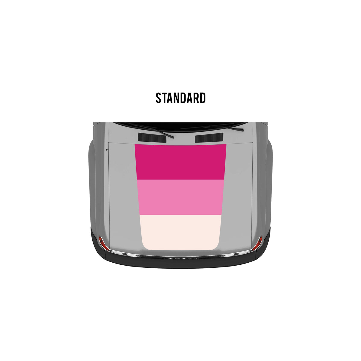 Taco Vinyl Vehicle Decals Pink / Standard Hood Stamp 80 Series Land Cruiser Checkered Stripe Kit