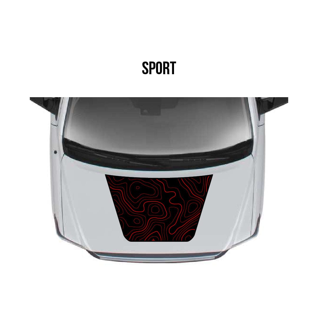 Taco Vinyl Vehicle Decals Sport (Smaller) / Custom Colors (Email us the two colors you want) 2014-2021 Tundra Hood Stamp