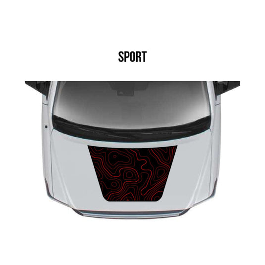 Taco Vinyl Vehicle Decals Sport (Smaller) / Custom Colors (Email us the two colors you want) 2014-2021 Tundra Hood Stamp