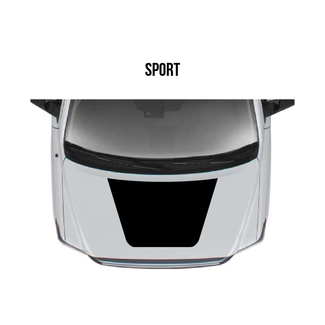 Taco Vinyl Vehicle Decals Sport (Smaller) / Satin Black 2014-2021 Tundra Hood Stamp