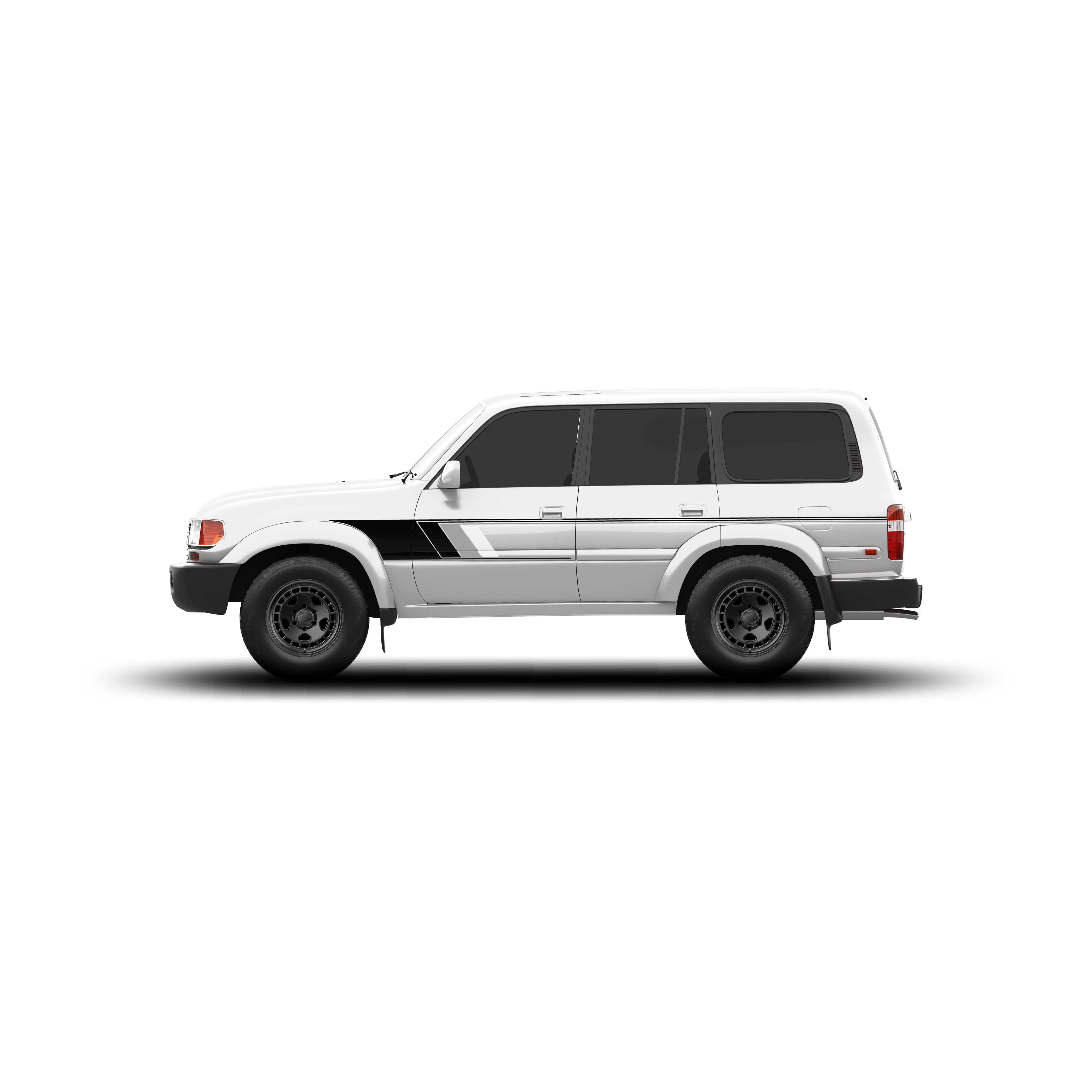Taco Vinyl Vehicle Decals Trevor / No Hood Stamp 80 Series Land Cruiser Checkered Stripe Kit
