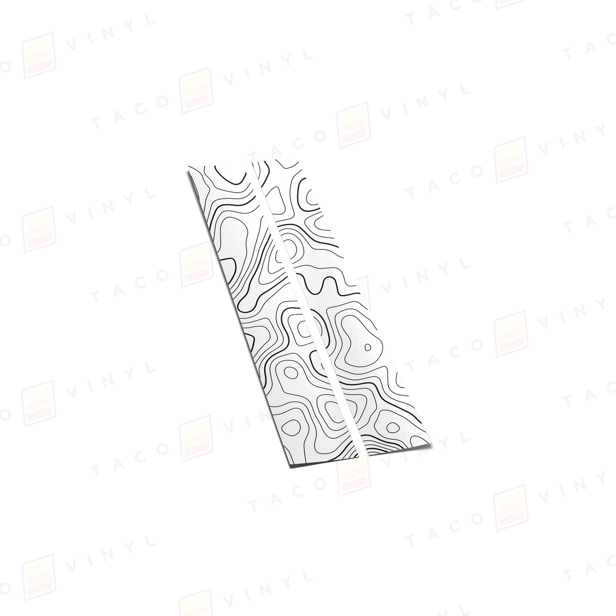 Taco Vinyl Vehicle Decals White w/Black Topo 2019-2025 Rav4 Door Pillar Decals
