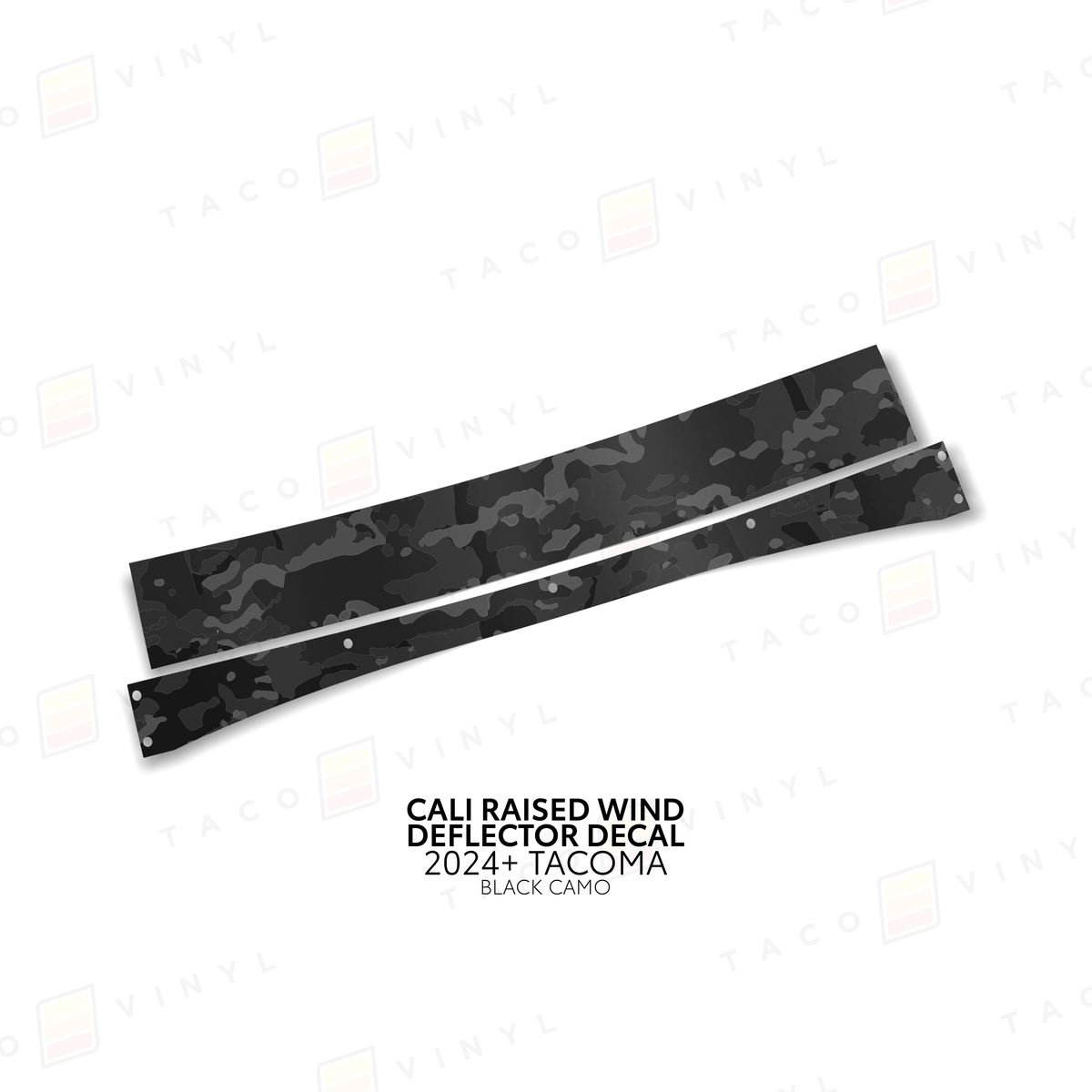 Taco Vinyl Vinyl Black Camo / 2024+ Tacoma Cali Raised Wind Deflector Decal