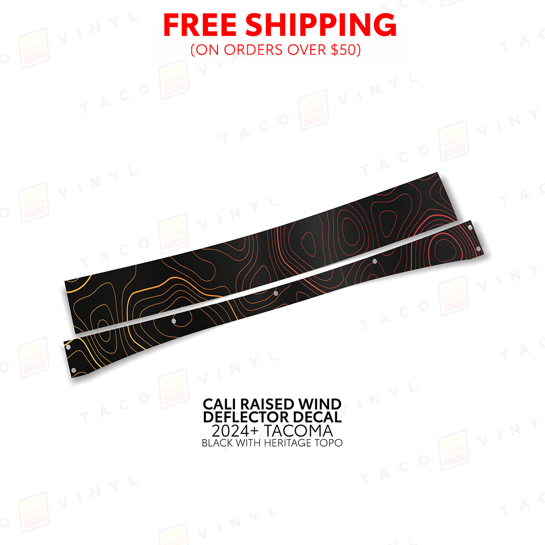 Taco Vinyl Vinyl Cali Raised Wind Deflector Decal