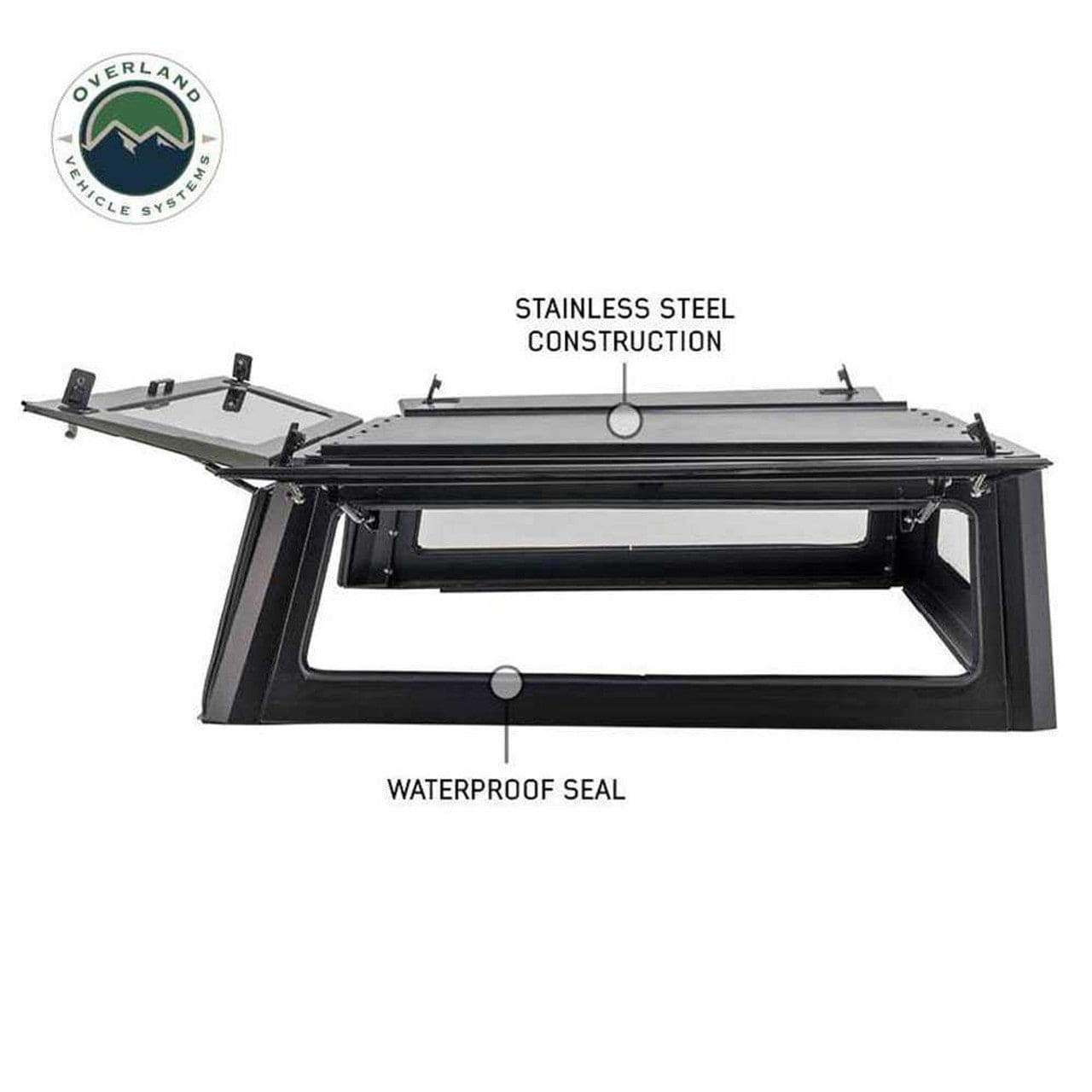 TEQ Customs Expedition Truck Cap W/Full Wing Doors, Front and Rear Windows and 3rd Brake Light 17-22 Ford F250/350 6.8 Foot Bed Overland Vehicle Systems