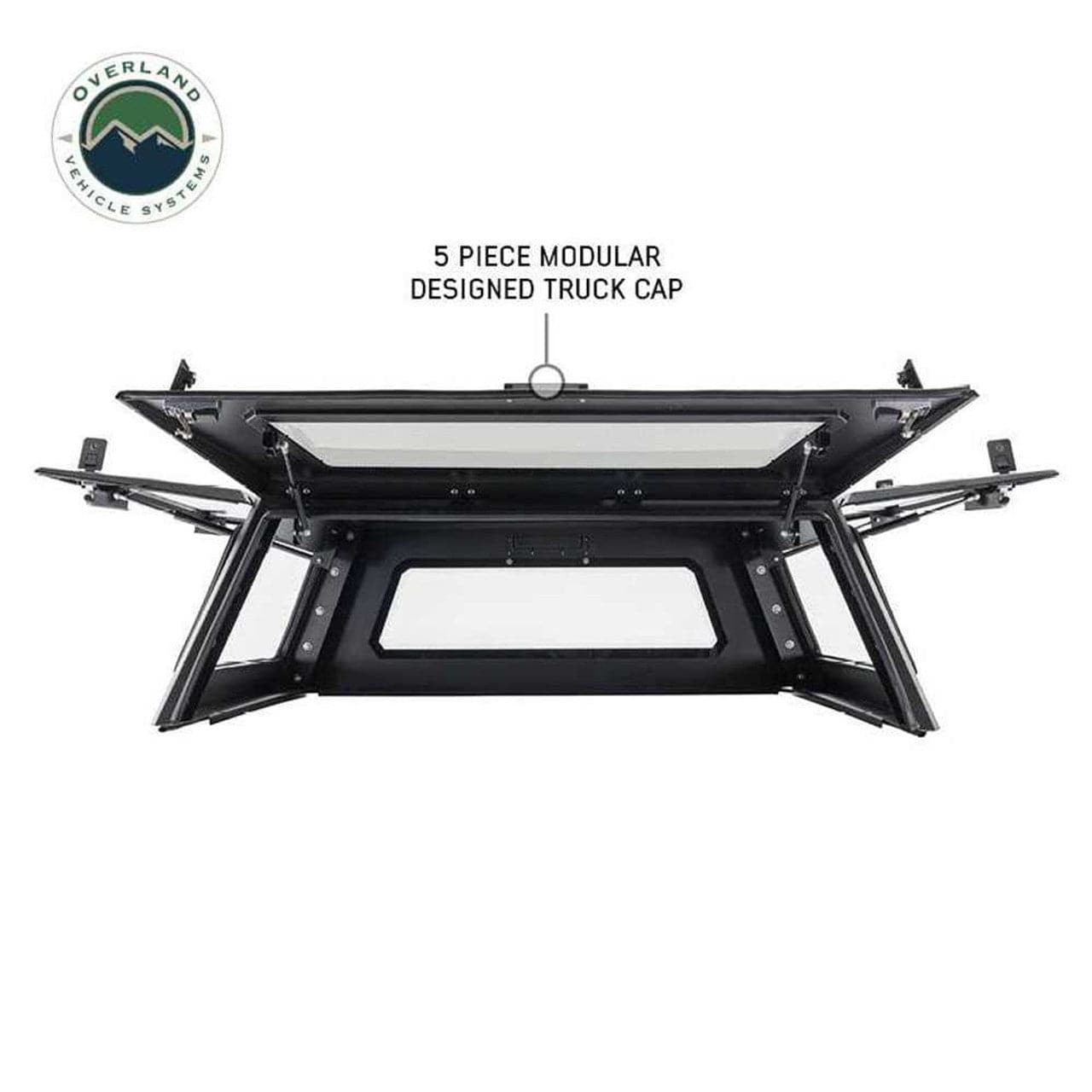 TEQ Customs Expedition Truck Cap W/Full Wing Doors, Front and Rear Windows and 3rd Brake Light 17-22 Ford F250/350 6.8 Foot Bed Overland Vehicle Systems