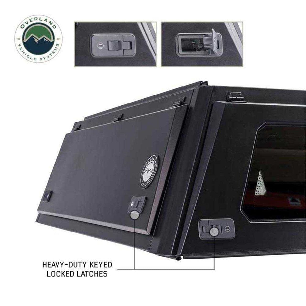 TEQ Customs Expedition Truck Cap W/Full Wing Doors, Front and Rear Windows and 3rd Brake Light 17-22 Ford F250/350 6.8 Foot Bed Overland Vehicle Systems