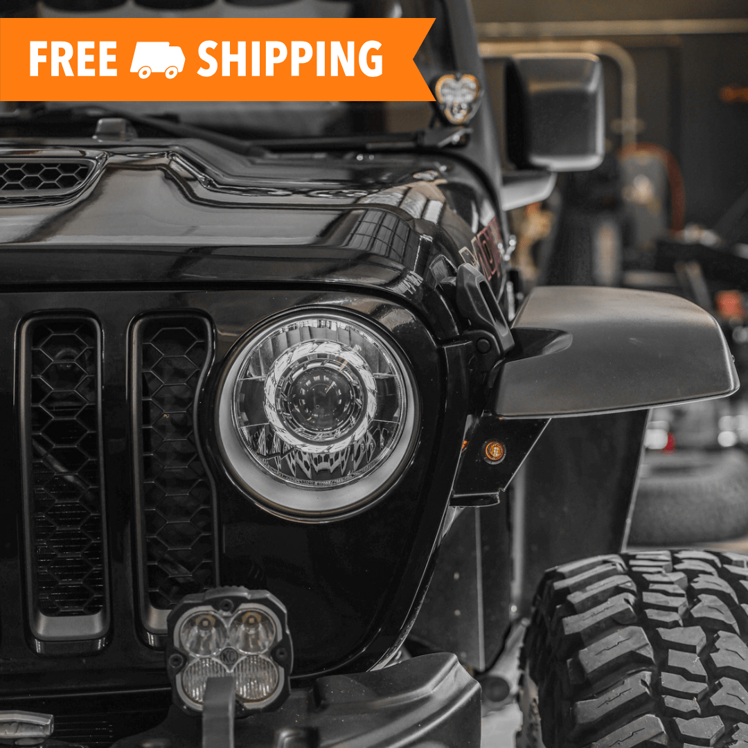 TEQ Customs Headlights Turbine Edition Headlights / 2017-2026 Jeep Wrangler JL + 2020-2026 Gladiator JT