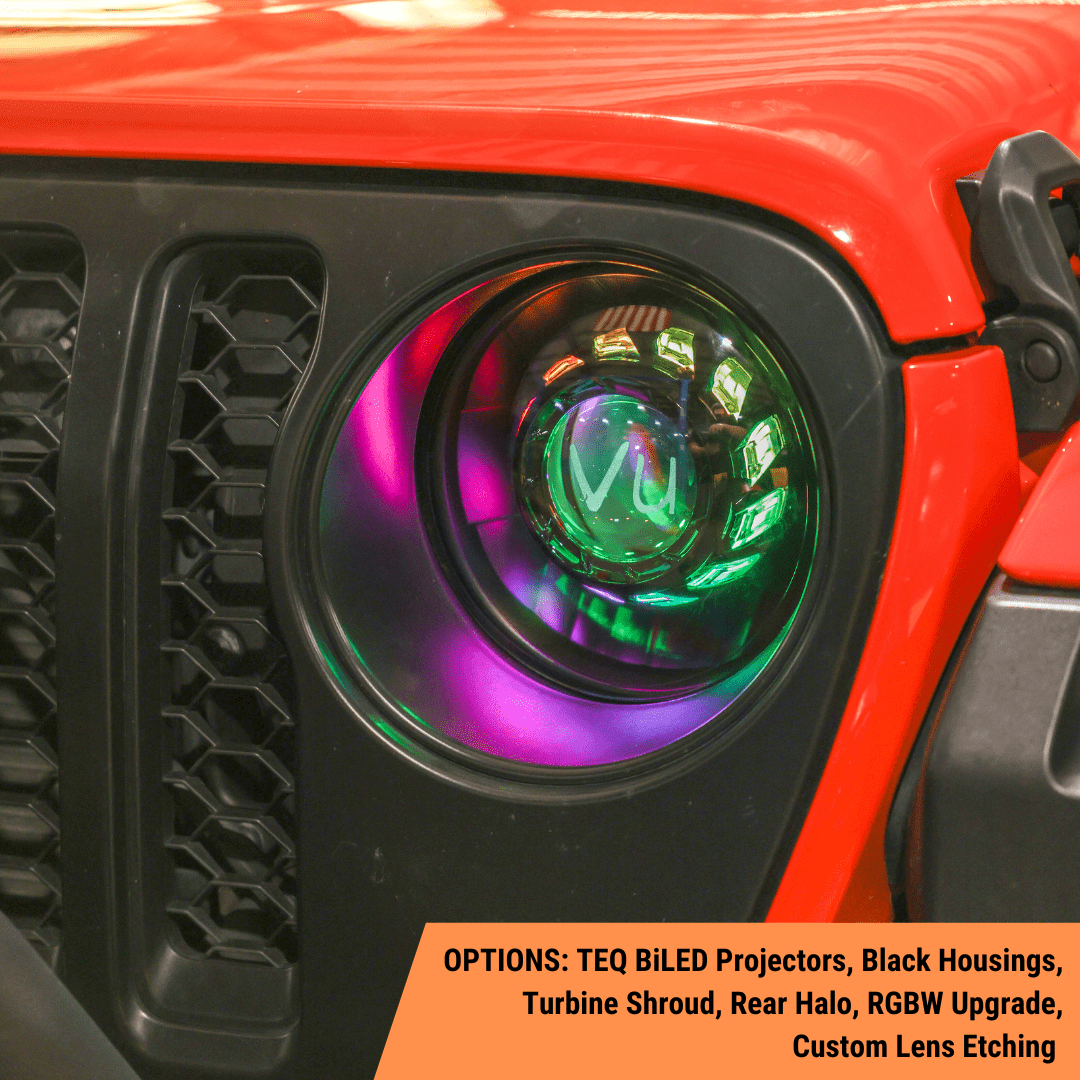 TEQ Customs Headlights Turbine Edition Headlights / 2017-2026 Jeep Wrangler JL + 2020-2026 Gladiator JT